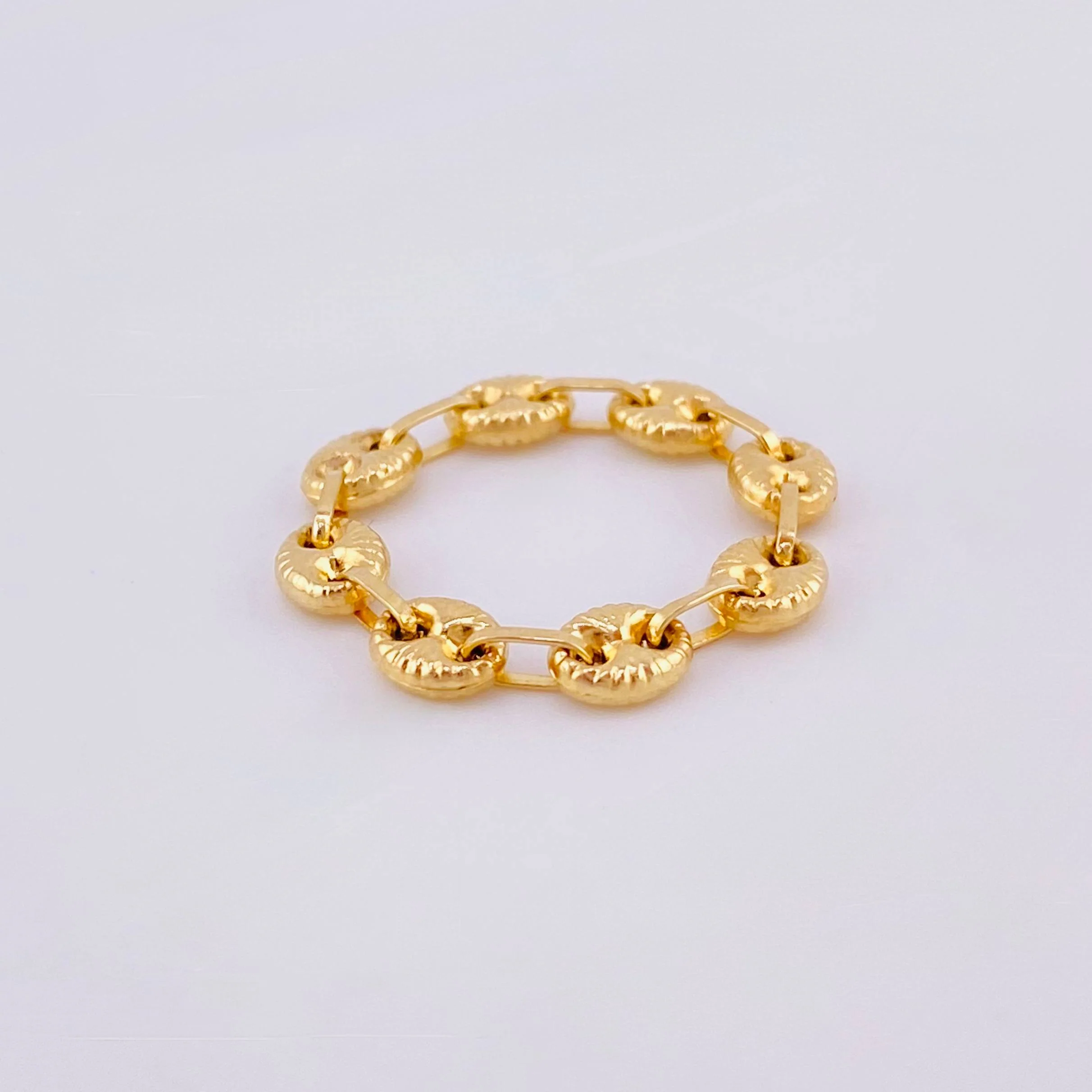 Anillo Gc Diamantado 0.7gr / T4 1/4 / 3.3mm Oro Amarillo 18K * - Image 2