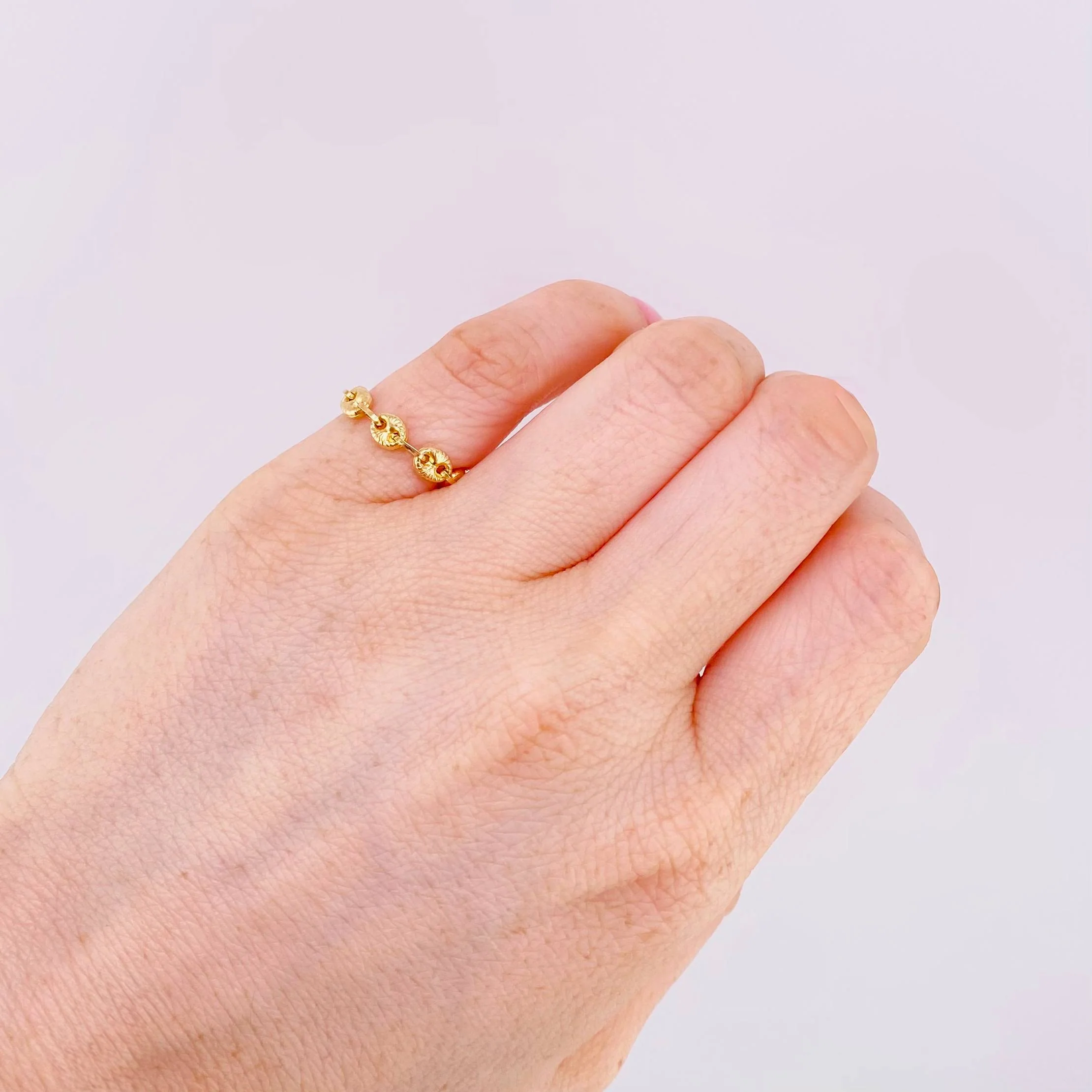 Anillo Gc Diamantado 0.95gr / T5 1/2 / 4mm Oro Amarillo 18K * - Image 3