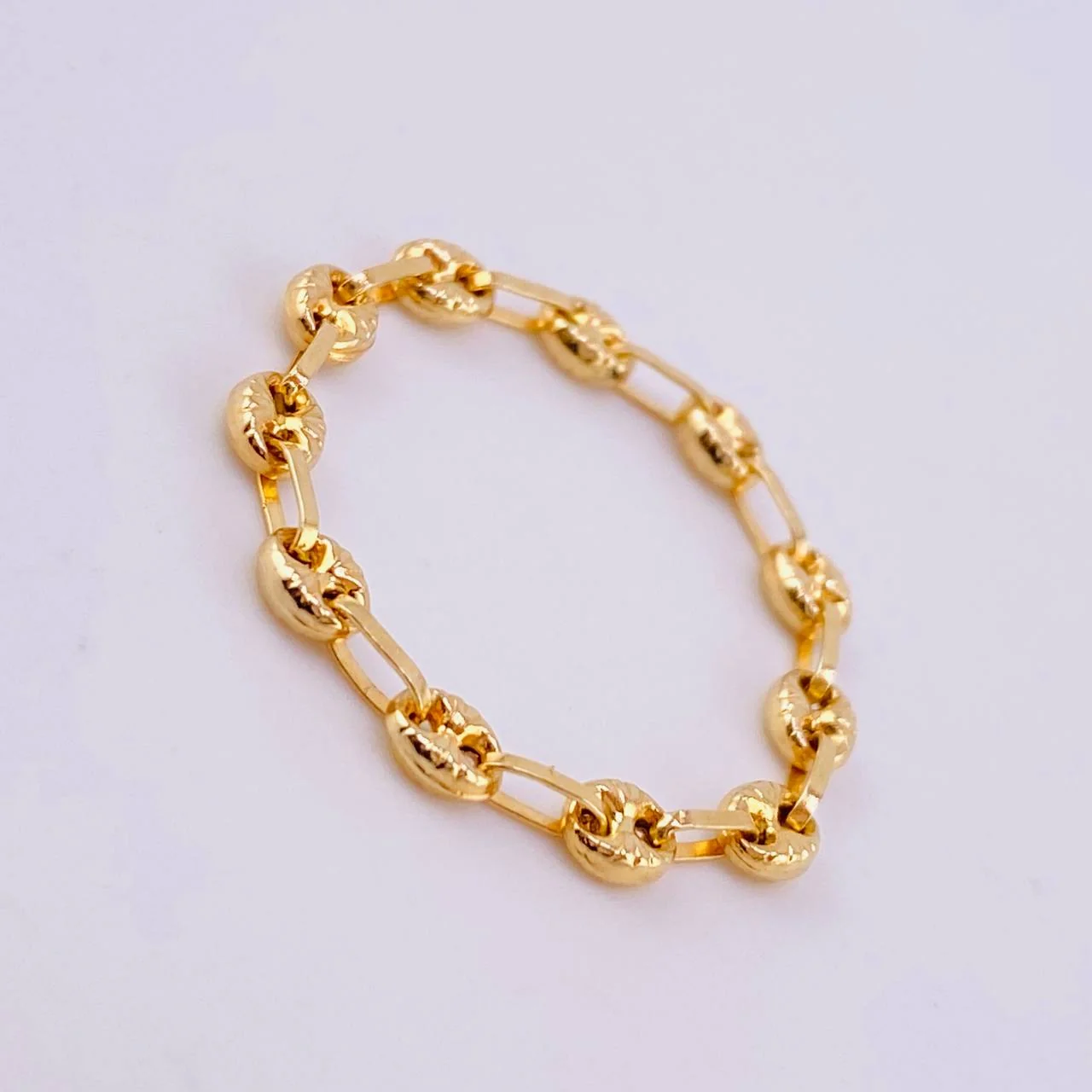 Anillo Gc Diamantado 0.9gr / T12 1/4 / 3.2mm Oro Amarillo 18K * - Image 2