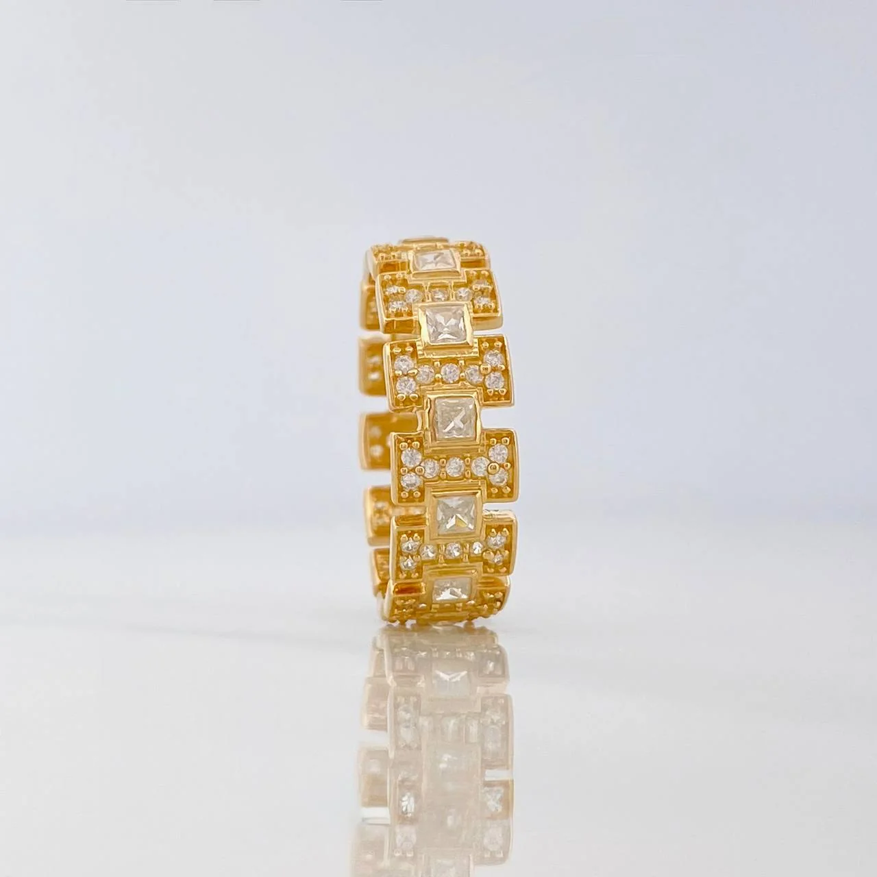 Anillo Glam 4.35gr / T7 1/2 / Oro Amarillo 18K $ - Image 4