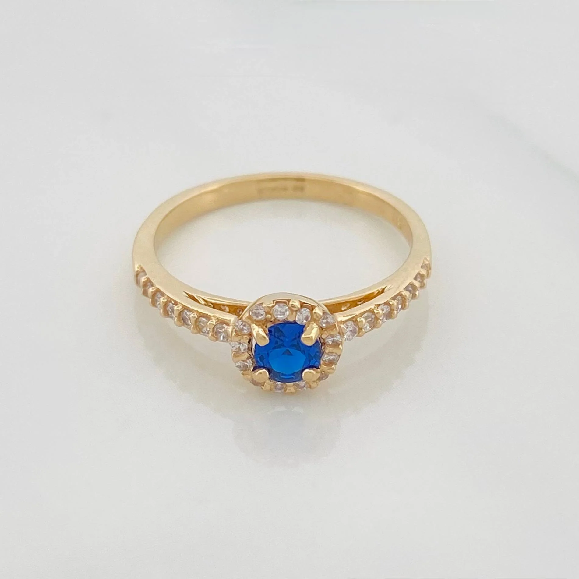 Anillo Halo 2.3 g / T6 1/2 Oro Amarillo 18K - Image 2