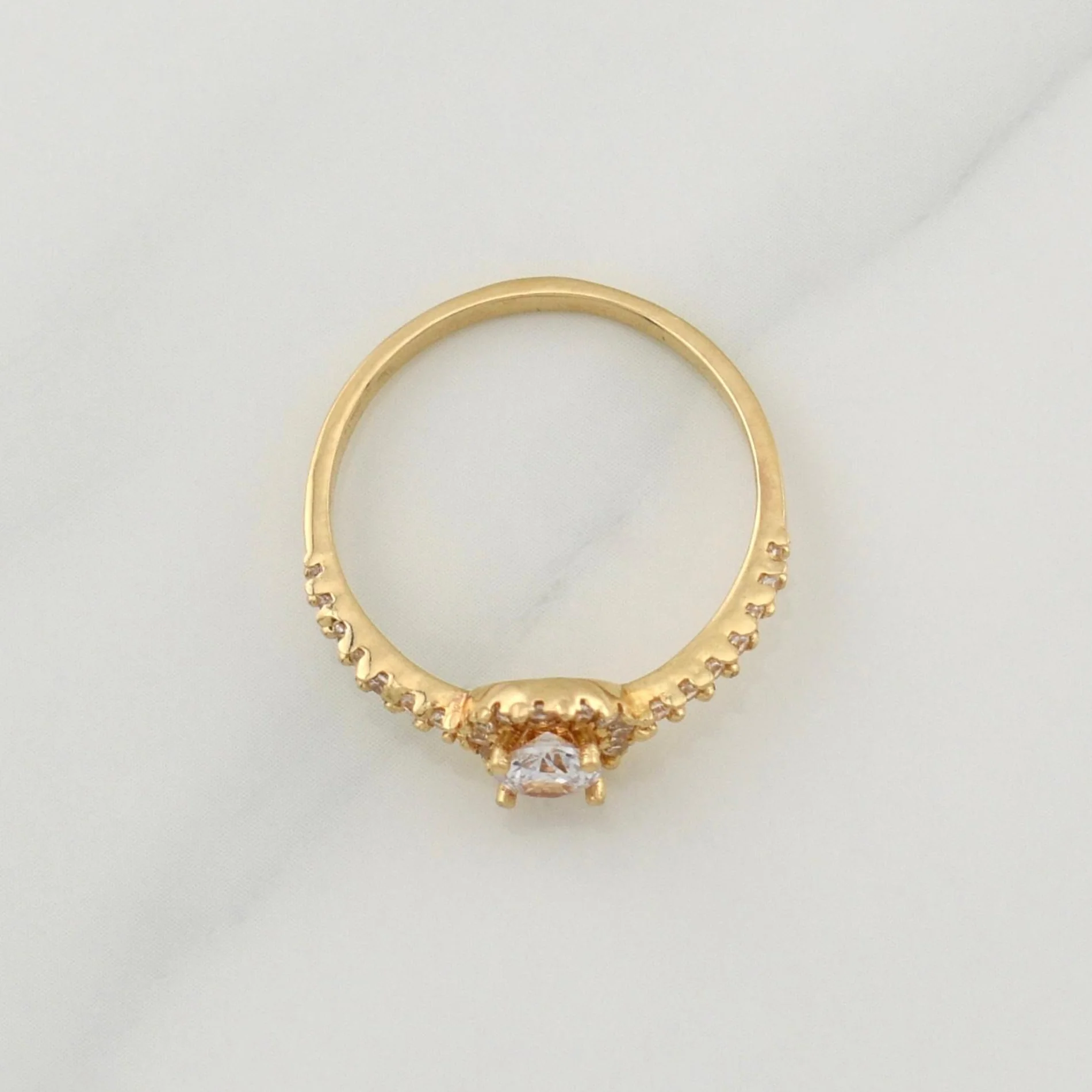 Anillo Halo Churumbela 2.3 g / T7,5 Oro Amarillo 18K - Image 3