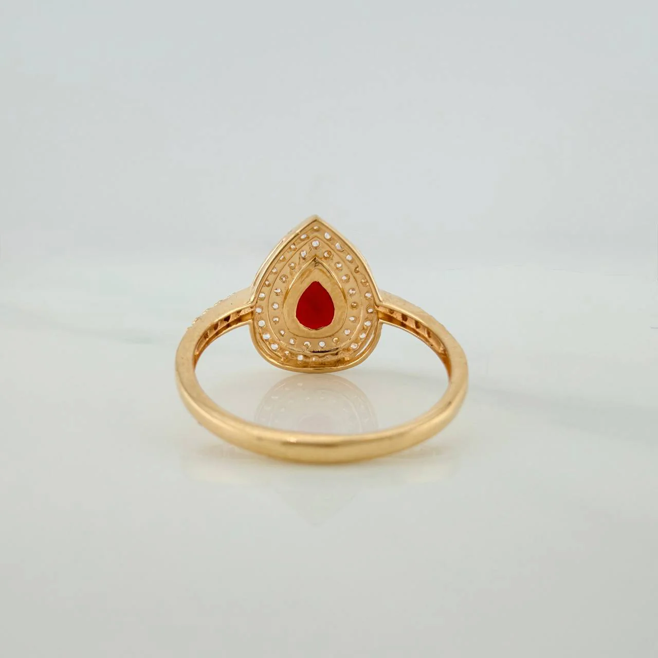 Anillo Halo Gota 2.45gr / T5 3/4 / Oro Amarillo 18K % - Image 5