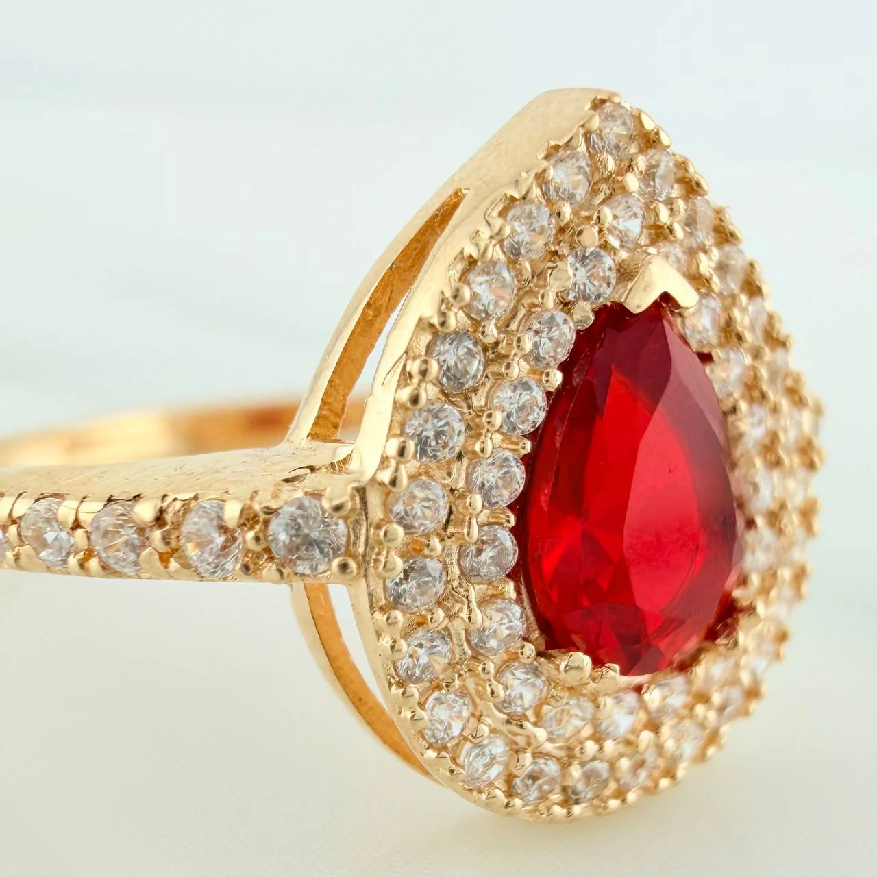 Anillo Halo Gota 2.65gr / T7 / Oro Amarillo 18K $ - Image 5