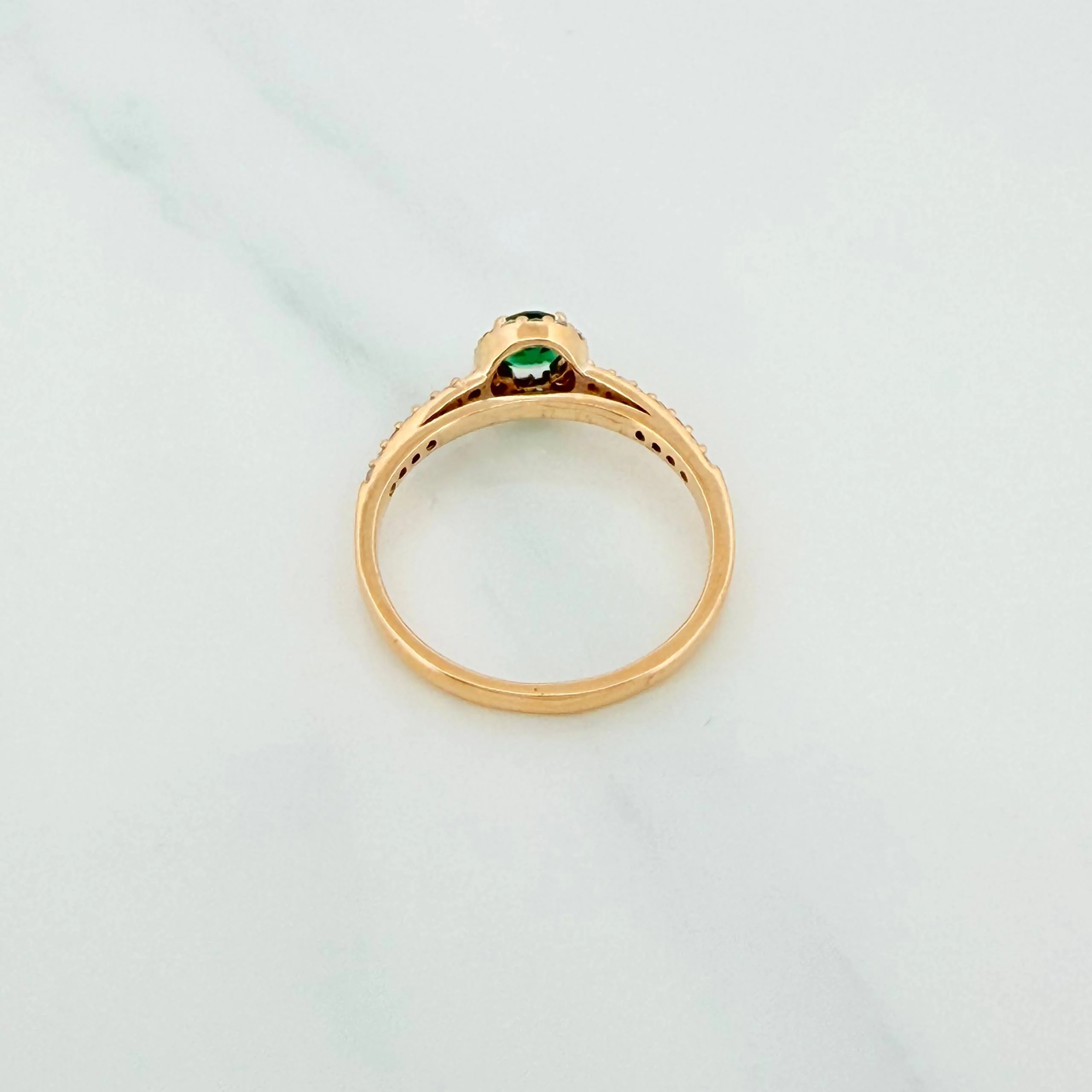 Anillo Halo Tupido 2.35g / T7 1/4 Oro Amarillo 18K - Image 3