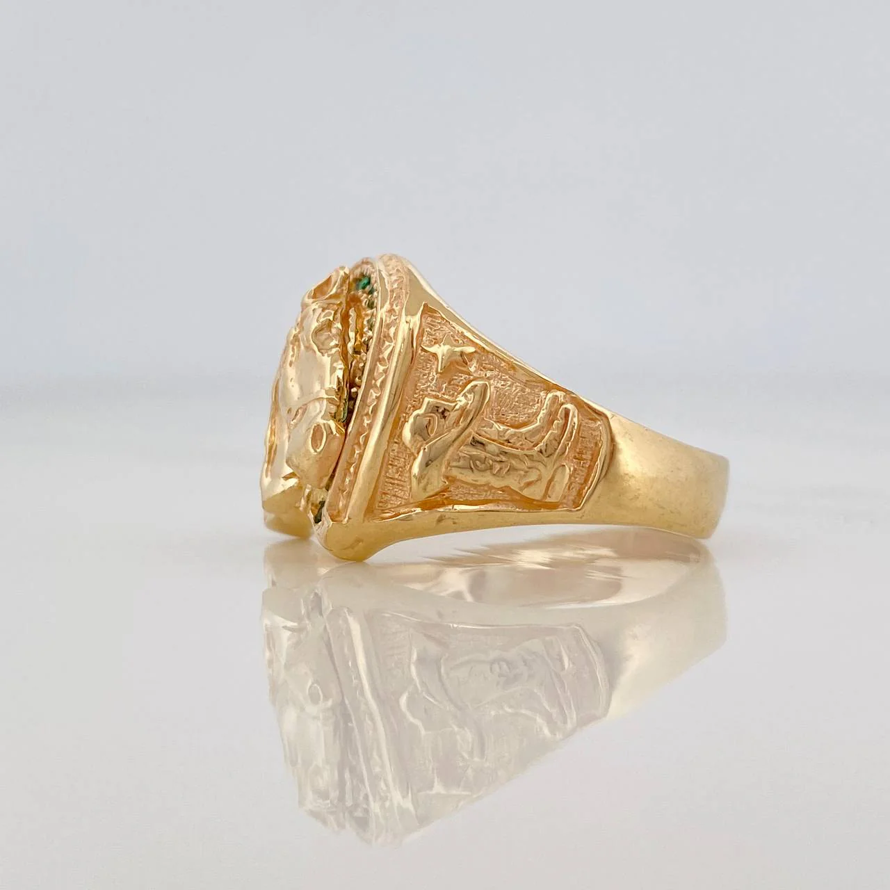 Anillo Herradura Caballo 6.85g / T9 1/4 Oro Amarillo 18K - Image 2