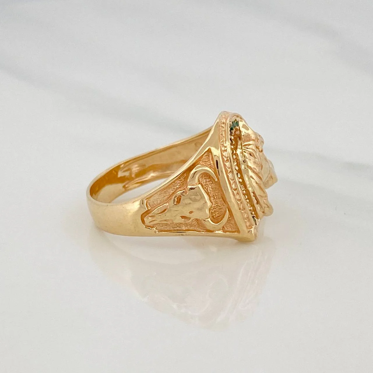 Anillo Herradura Caballo 6.85g / T9 1/4 Oro Amarillo 18K - Image 3