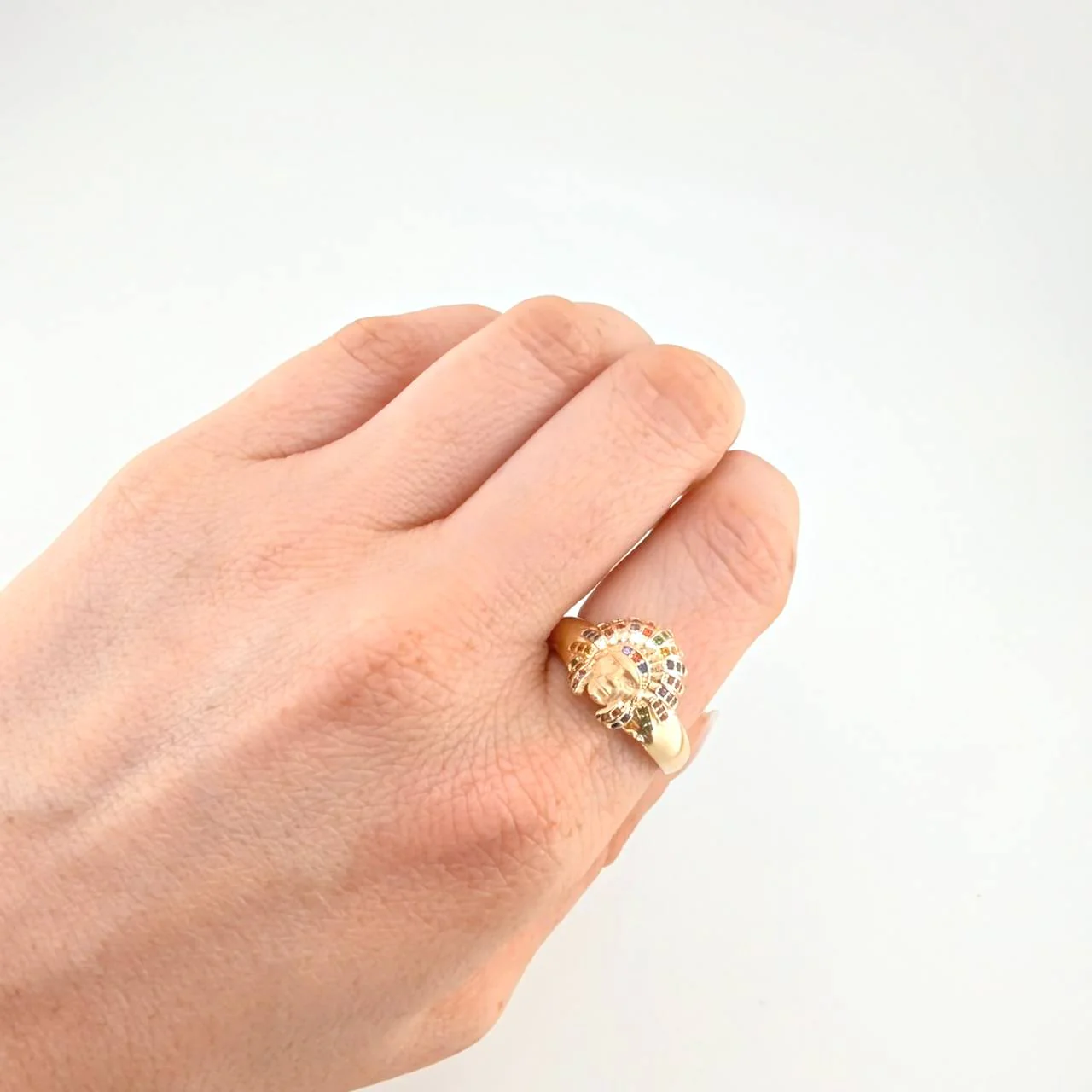 Anillo Indio 4.5 g / T9 Oro Amarillo 18K - Image 4