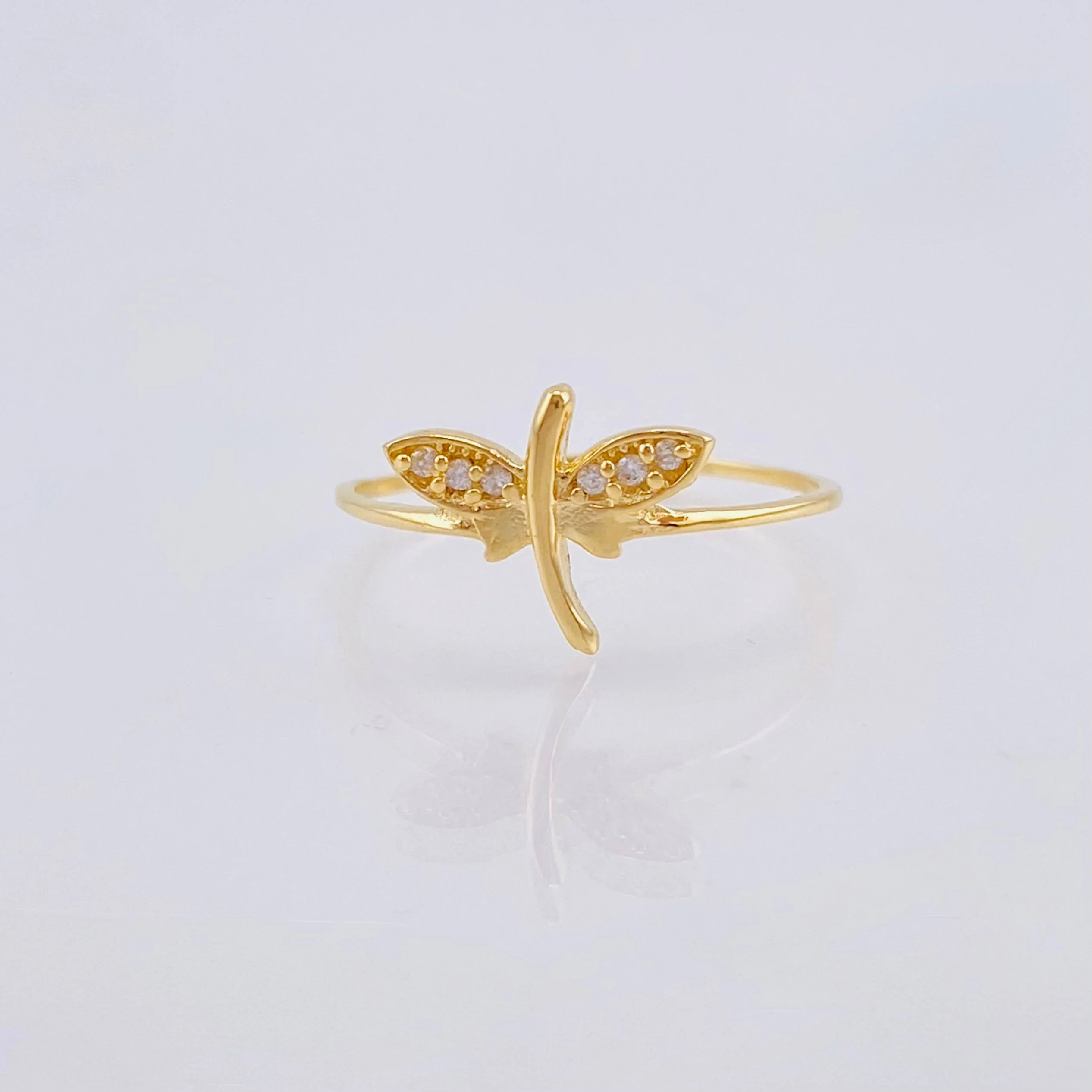 Anillo Libelula 1.2 g / T8 1/4 Oro Amarillo 18K