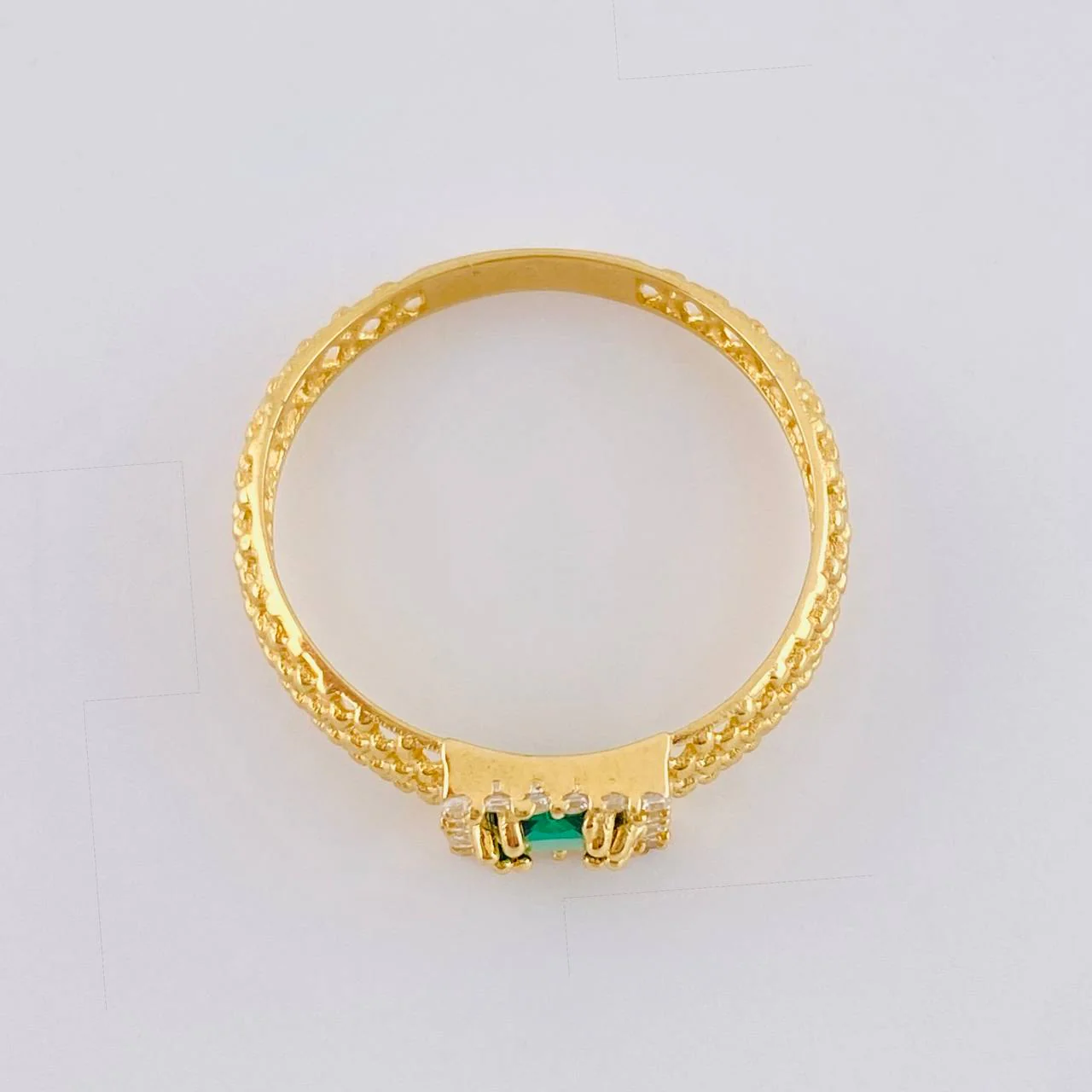 Anillo Marco Cuadro Enmallado 1.9 g / T7 3/4 Oro Amarillo 18K - Image 3