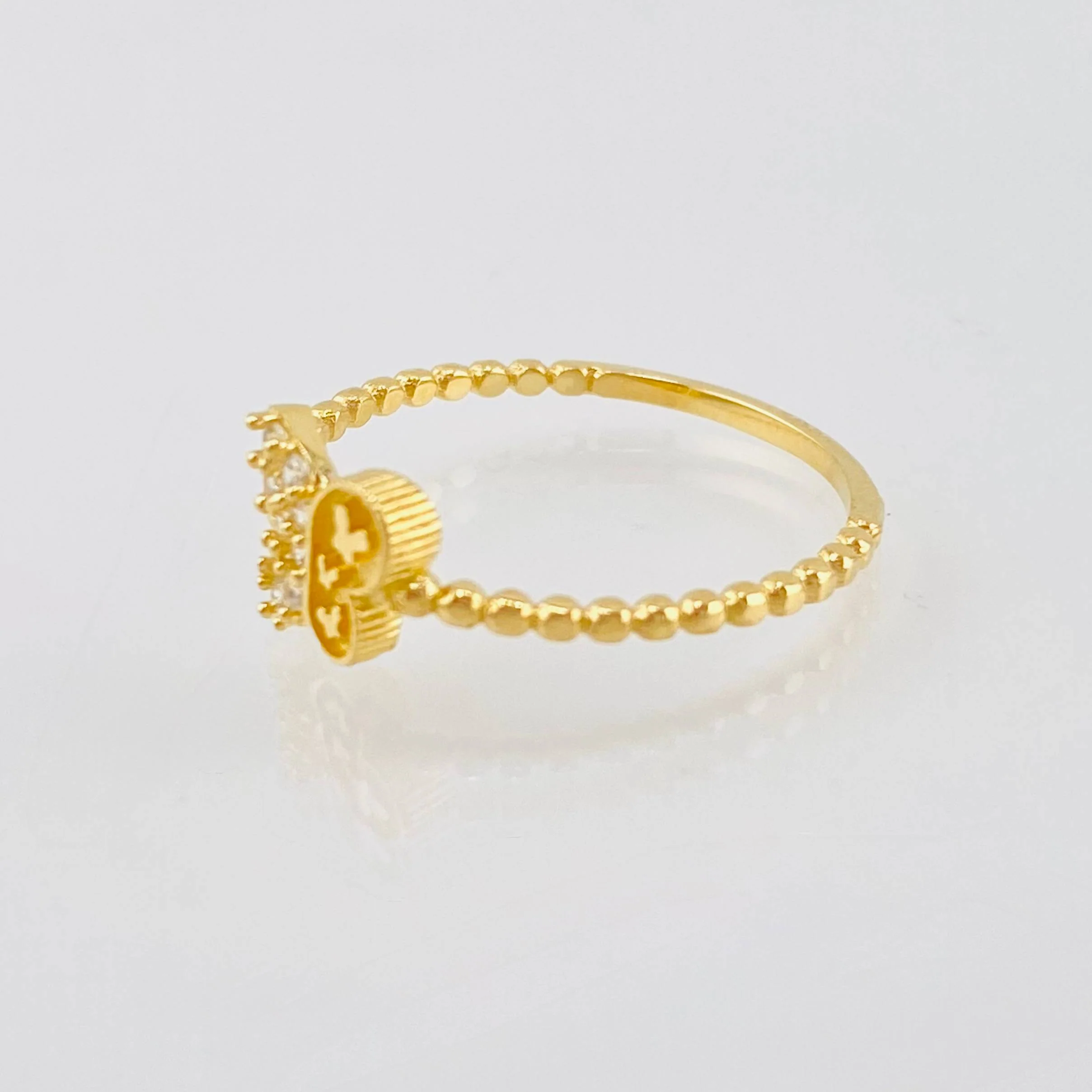 Anillo Mariposa Mate 1.4 g / T5 1/4 Oro Amarillo 18K - Image 2