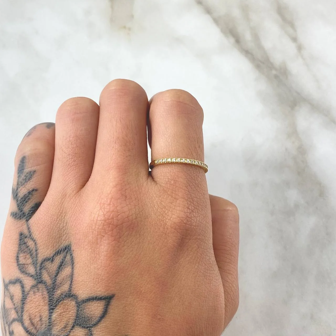 Anillo Media Churumbela 1.05g / T6 1/4 Oro Amarillo 18K - Image 4