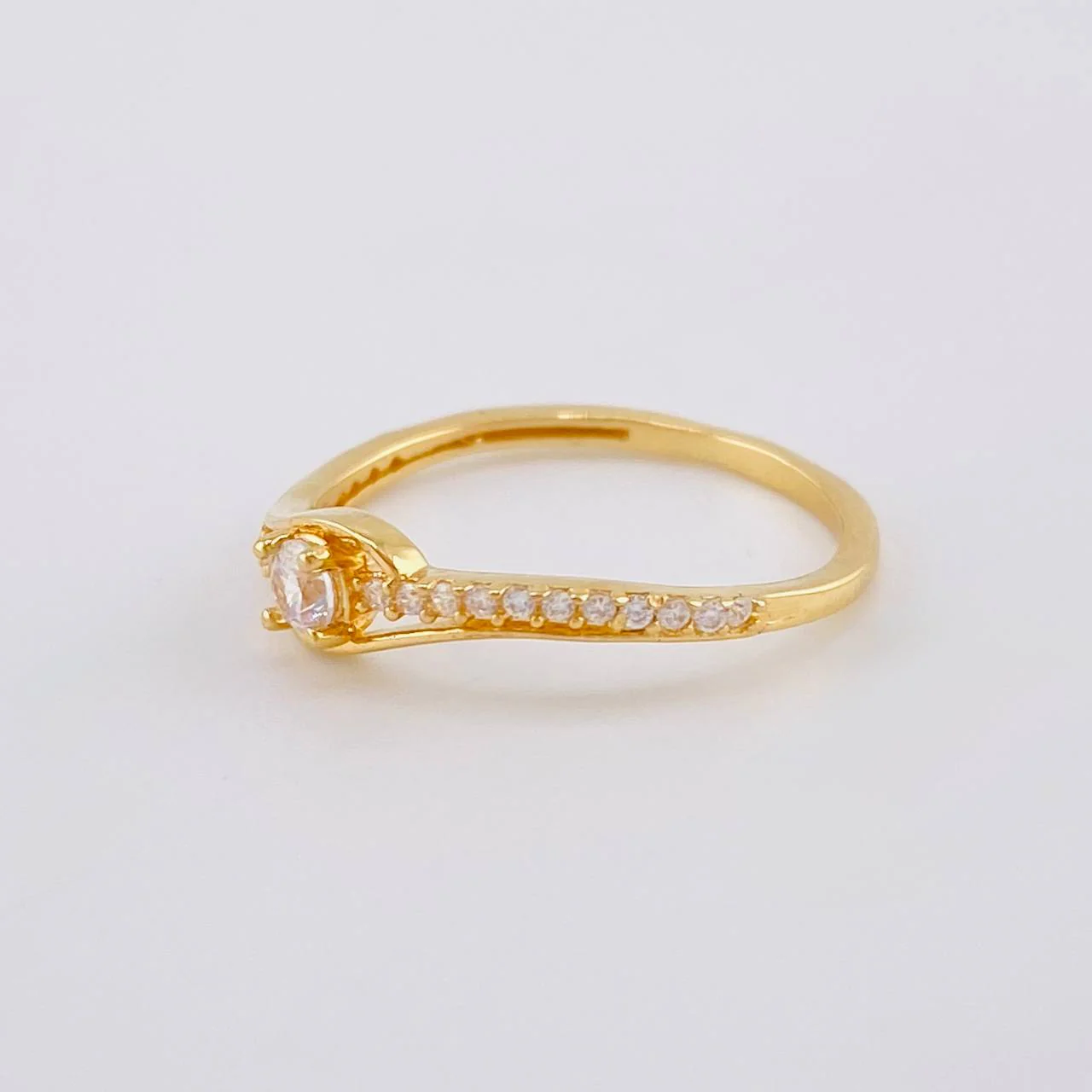 Anillo Ojo Curvilínea 1.65 g / T6 3/4 Oro Amarillo 18K - Image 2