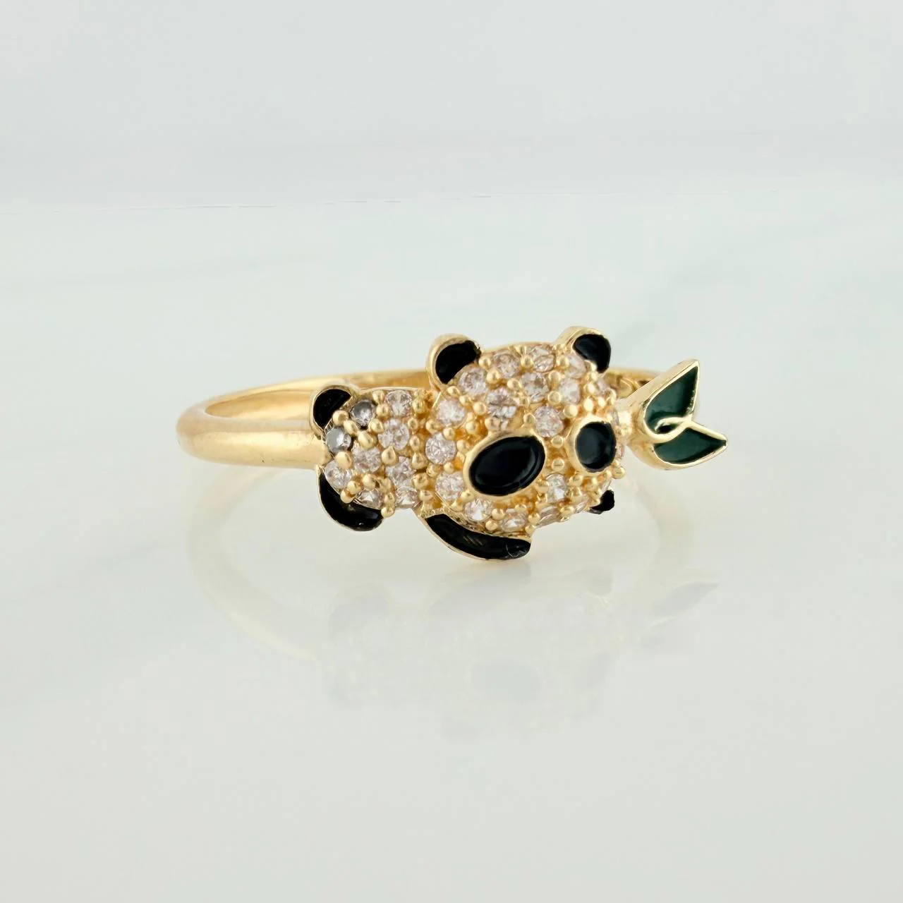 Anillo Oso Panda 1.85gr / T7 1/4 / Oro Amarillo 18K % - Image 4