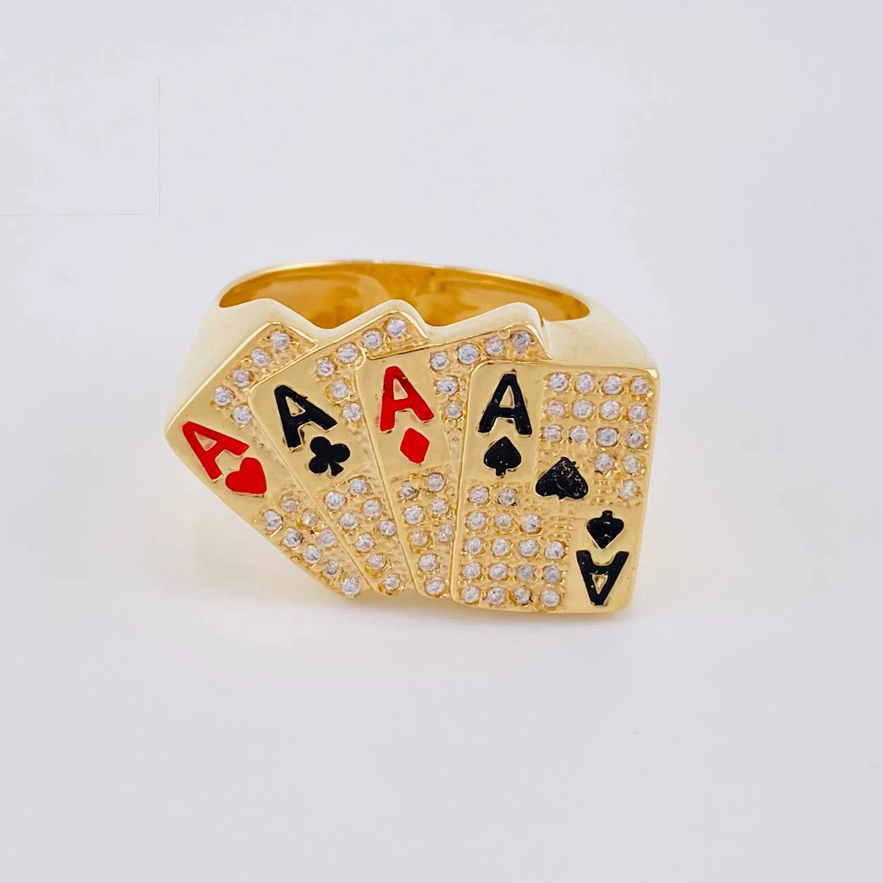 Anillo Poker 9.3 g / T10 1/2 Oro Amarillo 18K