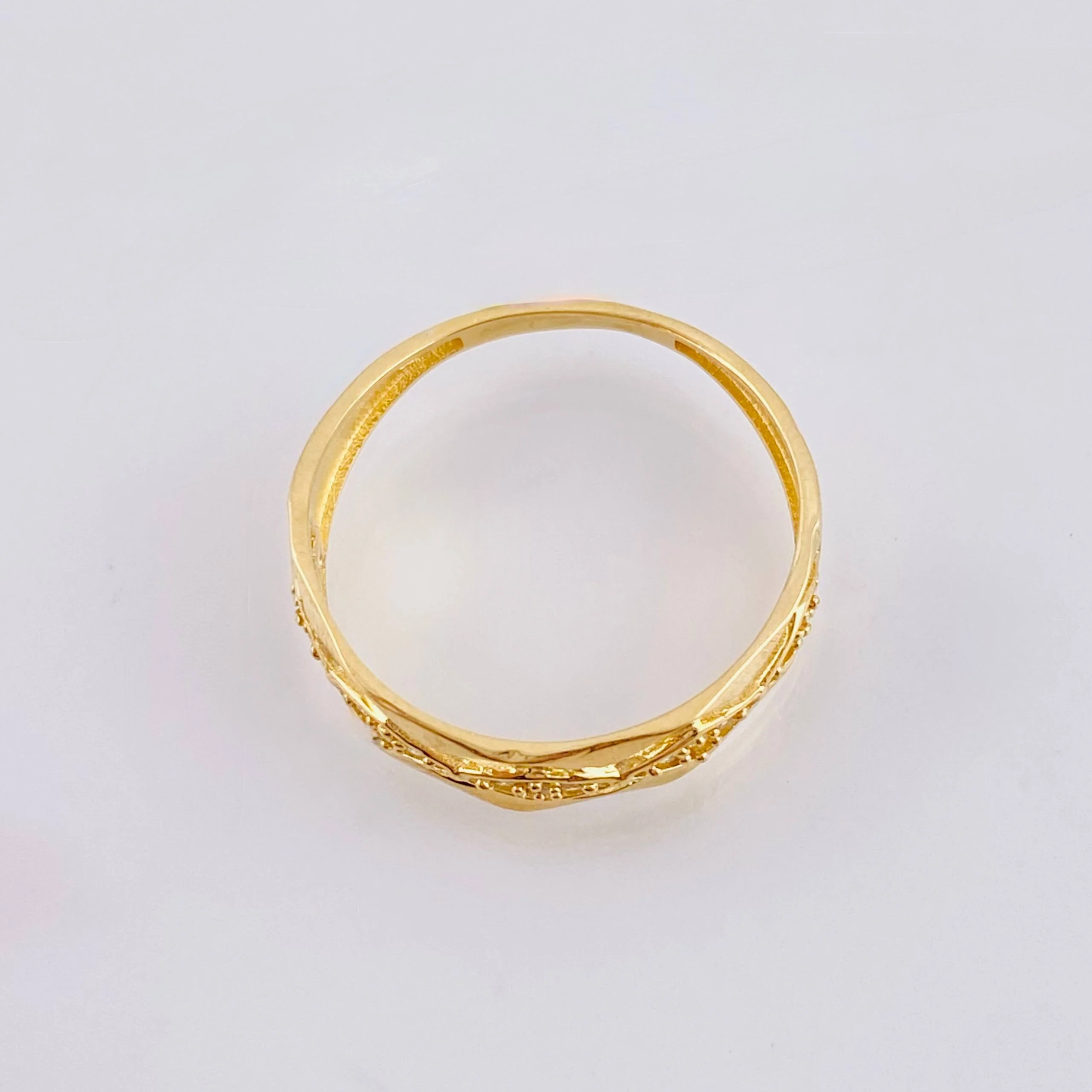 Anillo Rombos Ondeados 2gr / T8 1/4 / Oro Amarillo 18K * - Image 3