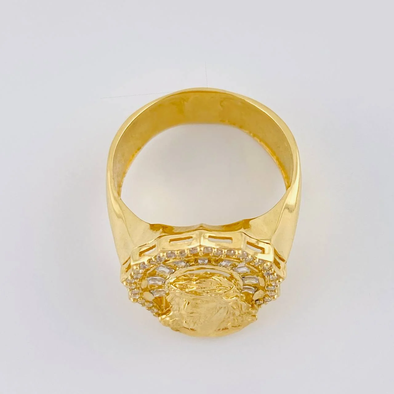 Anillo Rostro Cristo 8.05 g / T9 1/4 Oro Amarillo 18K - Image 3