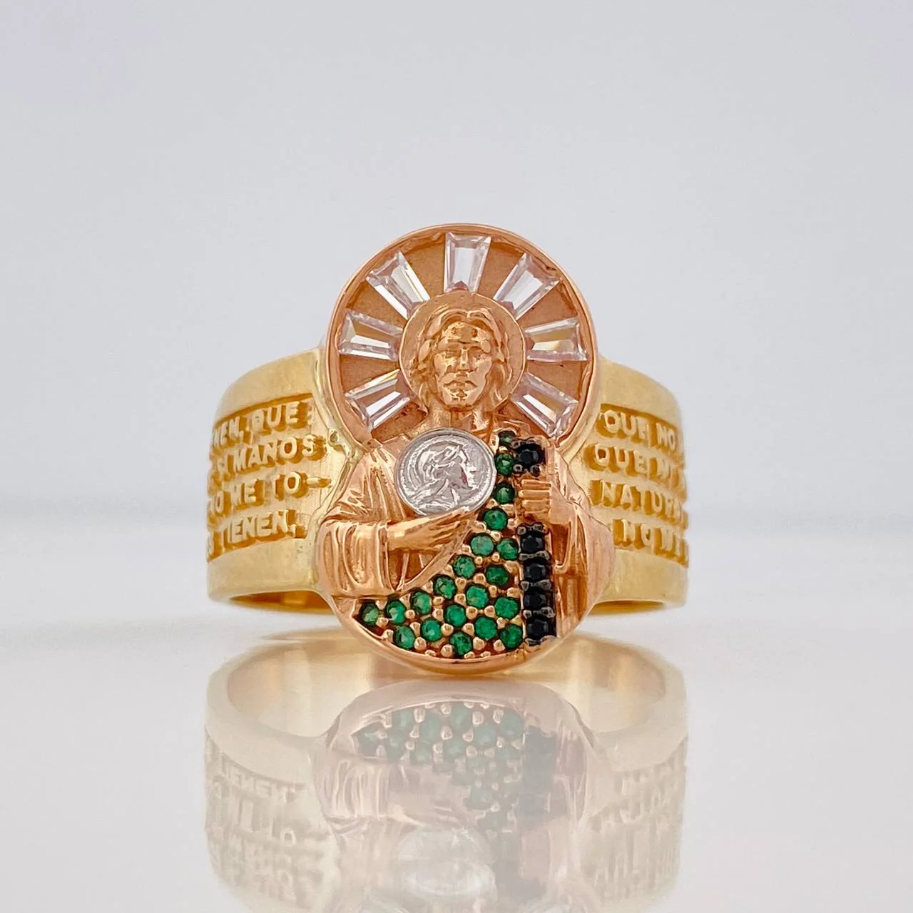 Anillo San Judas 10.85g / T10 3/4 Tres Oros 18K