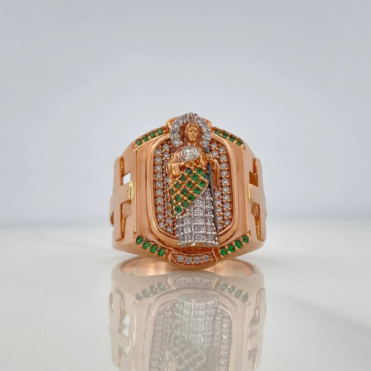 Anillo San Judas 12.7 g / T10 1/4 Tres Oros 18K
