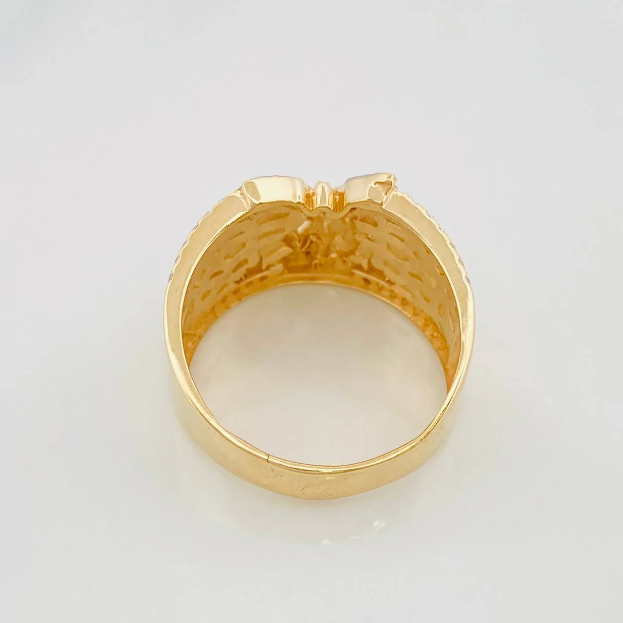 Anillo San Miguel 7.85g / T11 Tres Oros Amarillo Blanco Negro 18K - Image 4