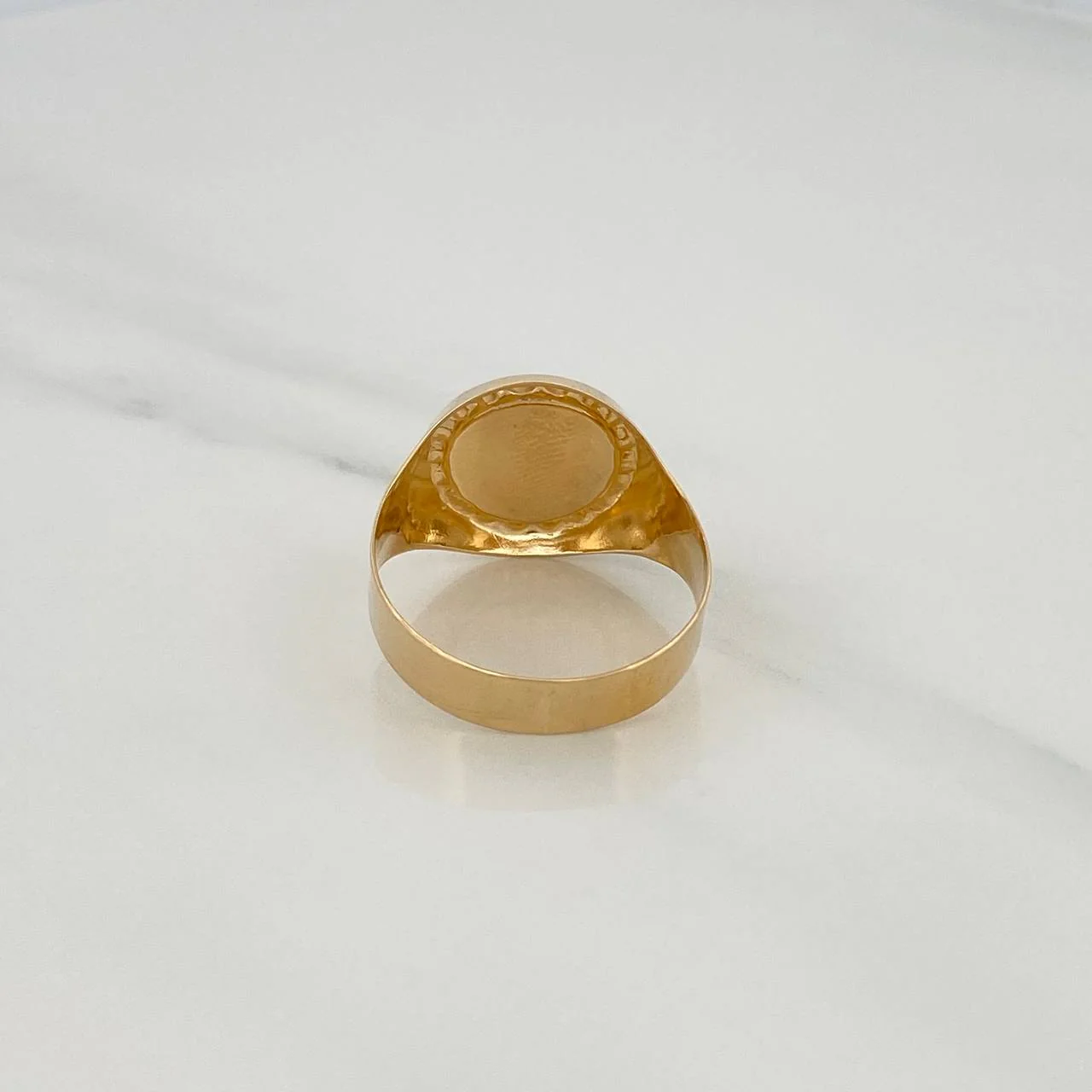 Anillo Sello Corona 3.35gr / T10 1/2 / Oro Amarillo 18K & - Image 4