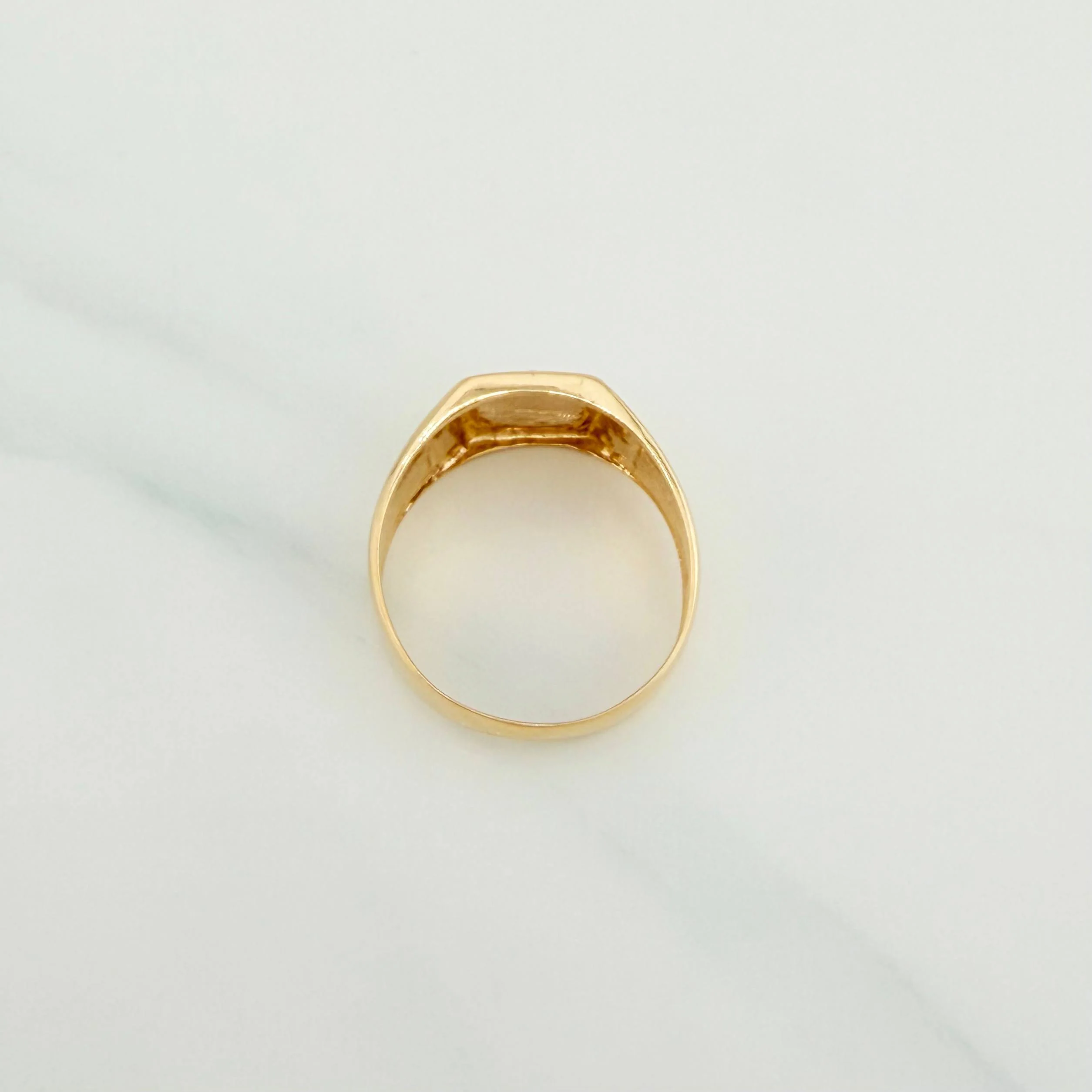 Anillo Sello Corona 4.45 g / T10 Oro Amarillo 18K - Image 4