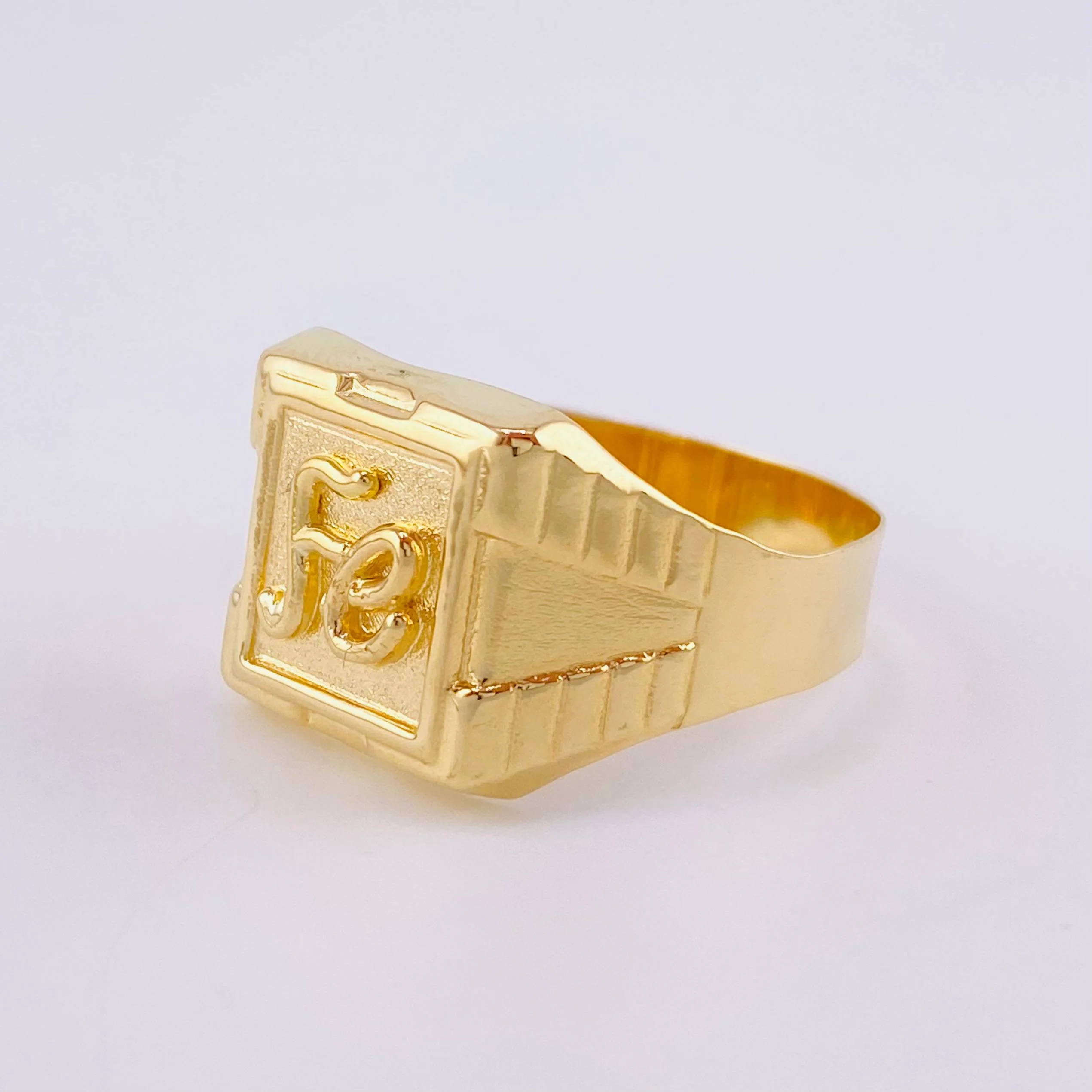 Anillo Sello Fe 3.1g / T10 Oro Amarillo 18K - Image 2