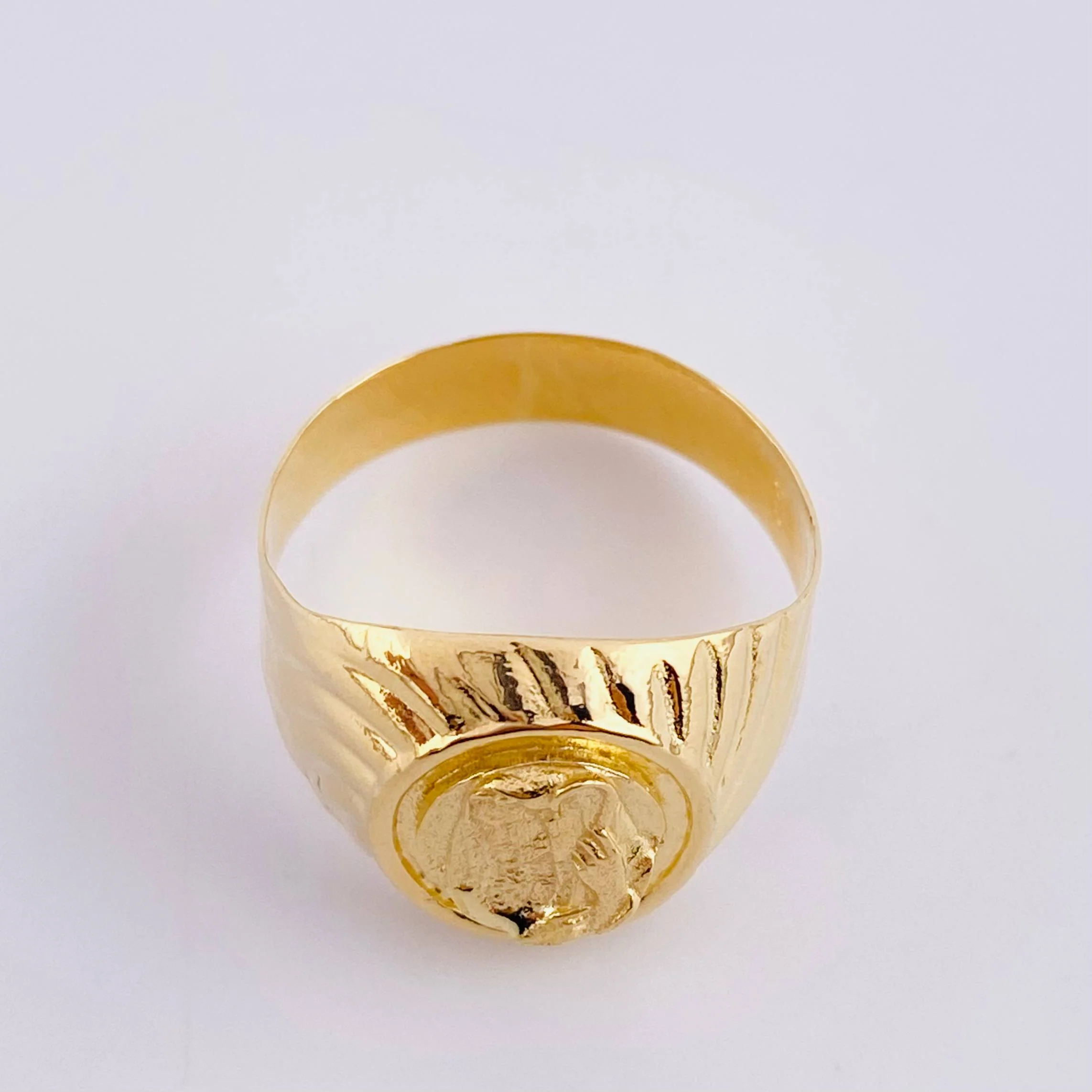 Anillo Sello Jesucristo 3.9g / T10 Oro Amarillo 18K - Image 3