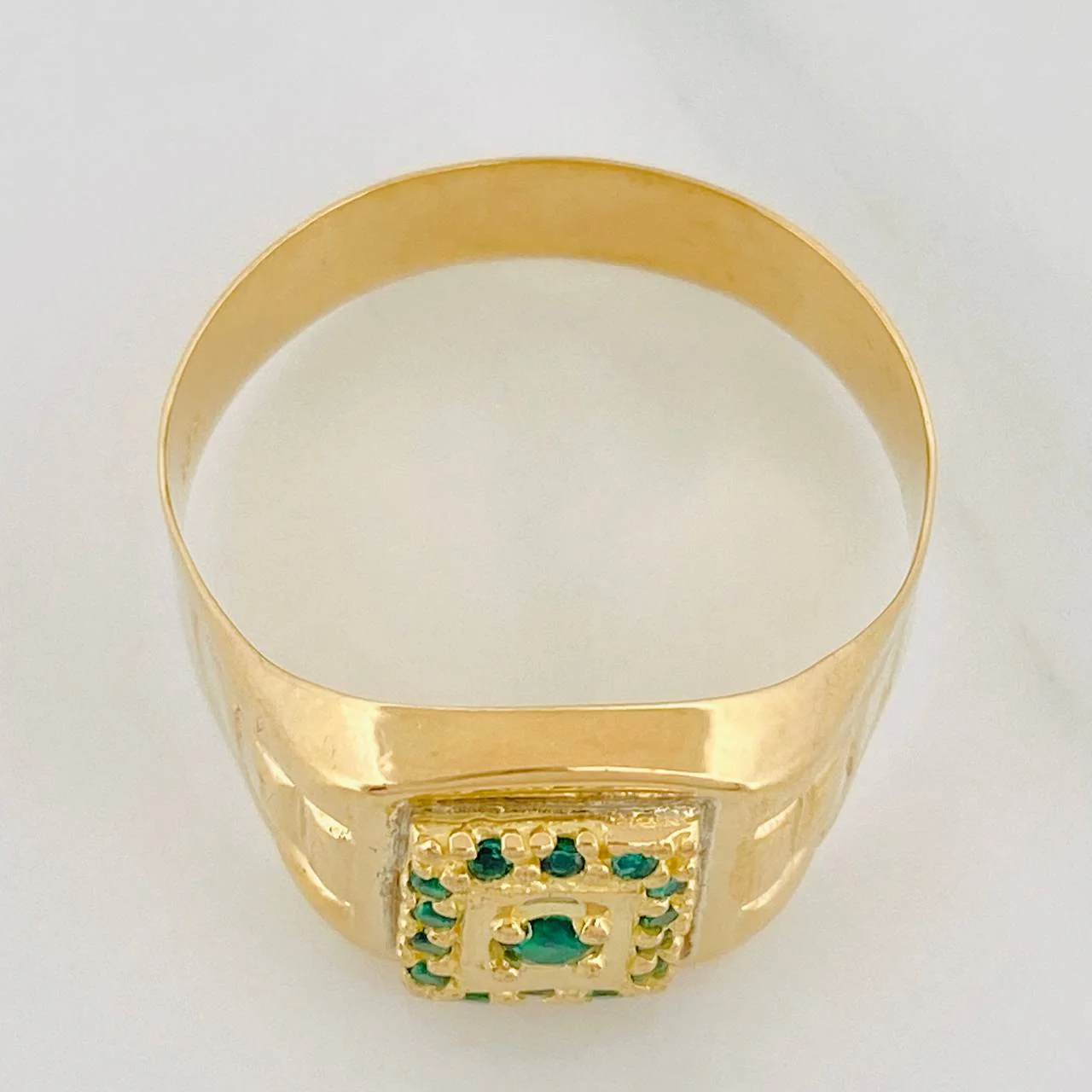 Anillo Sello Rectangular 4.6gr / T11 1/4 / Oro Amarillo 18K % - Image 4