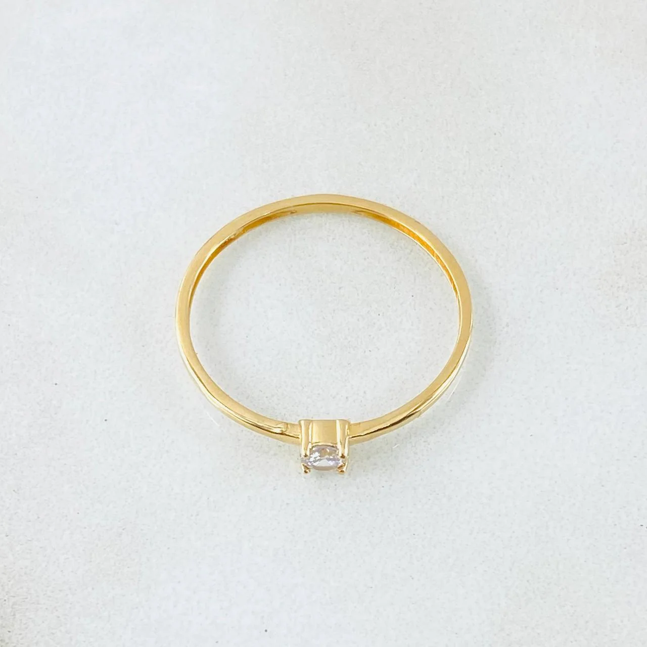 Anillo Solitario 1.1gr / T8 / Oro Amarillo 18K © - Image 3