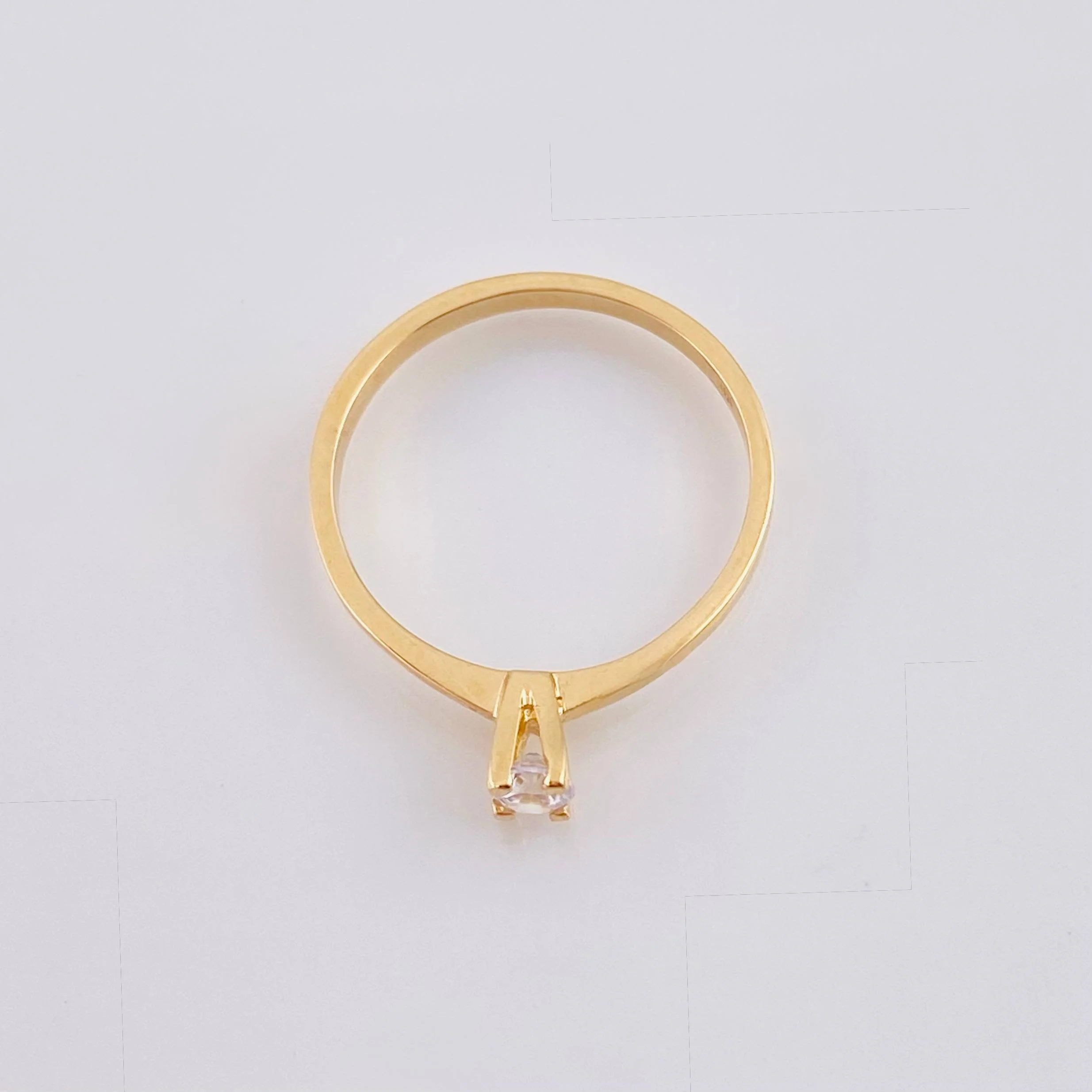 Anillo Solitario 1.85gr / T7 1/4 / Oro Amarillo 18K * - Image 3