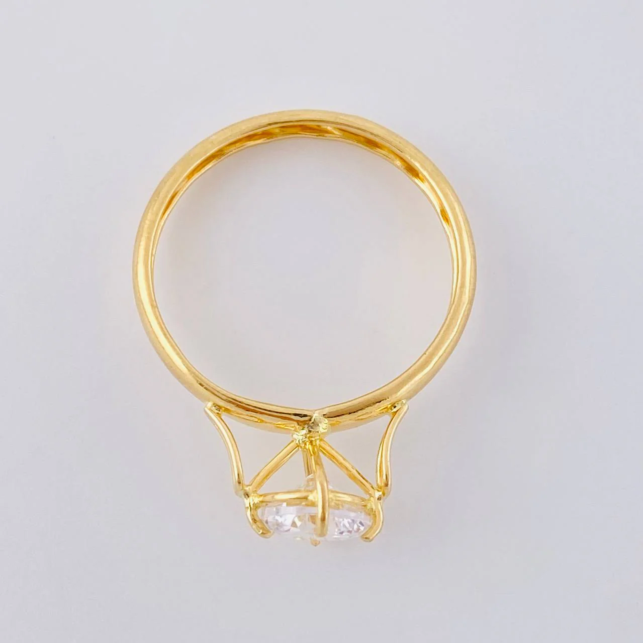 Anillo Solitario Canasta 1.2 g / T6 Oro Amarillo 18K - Image 3