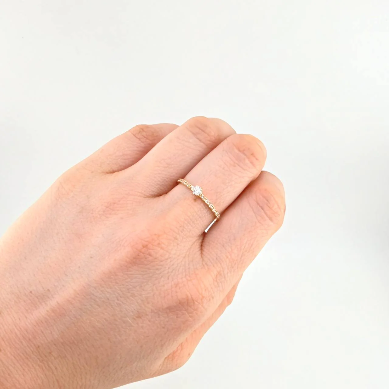 Anillo Solitario Chispa 1.65 g / T6 3/4 Oro Amarillo 18K - Image 4