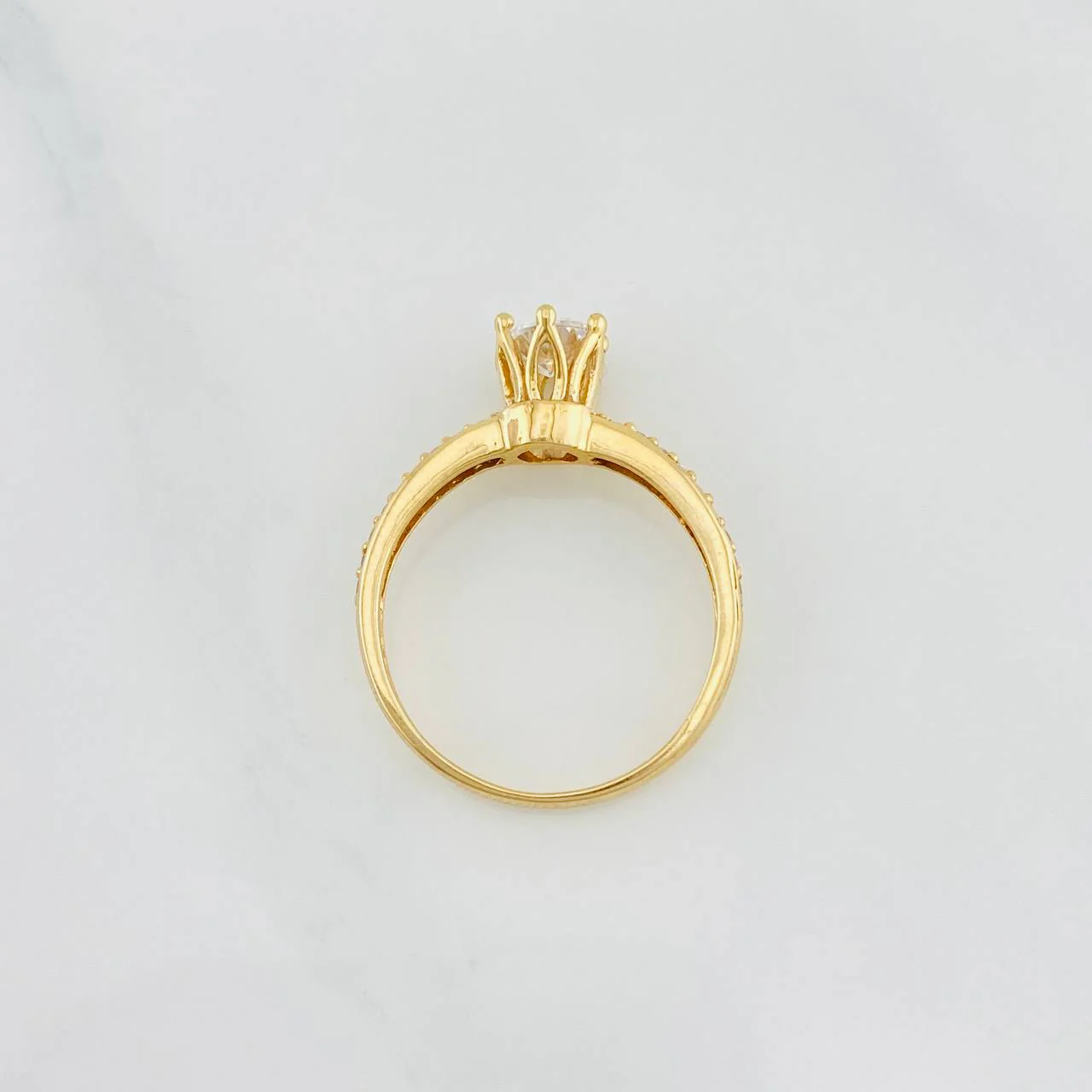 Anillo Solitario Churumbela 2.8g / T6 1/2 Oro Amarillo 18K - Image 3