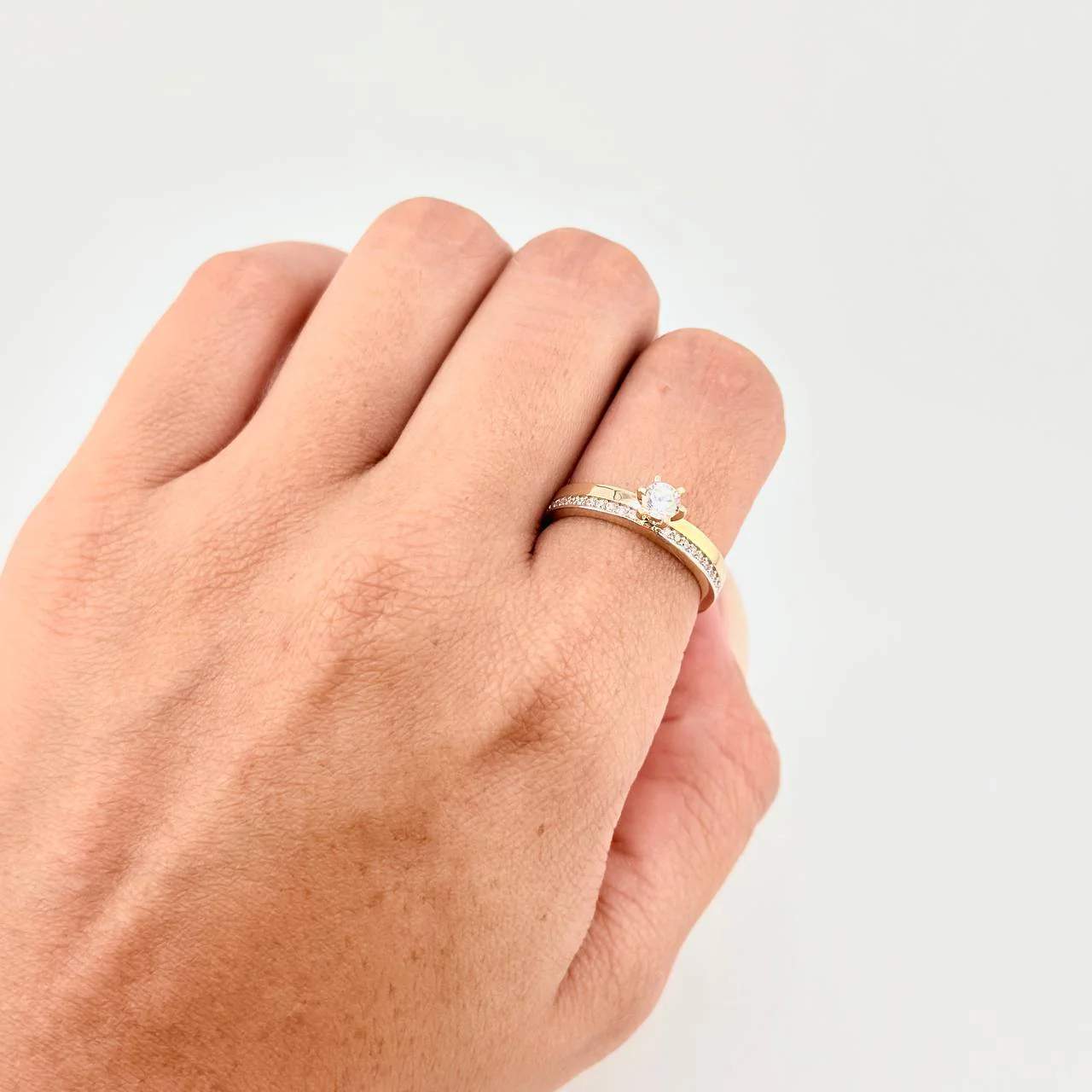 Anillo Solitario Churumbela 2.9 g / T7 1/4 Oro Amarillo 18K - Image 4