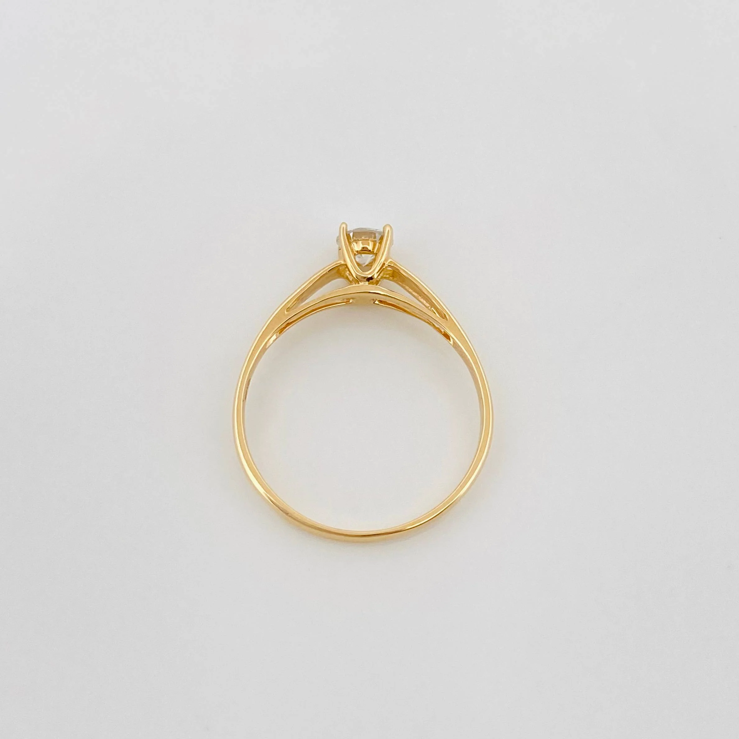 Anillo Solitario Diamantes 25Pts 1.35 g / T6 Oro Amarillo 18K - Image 3