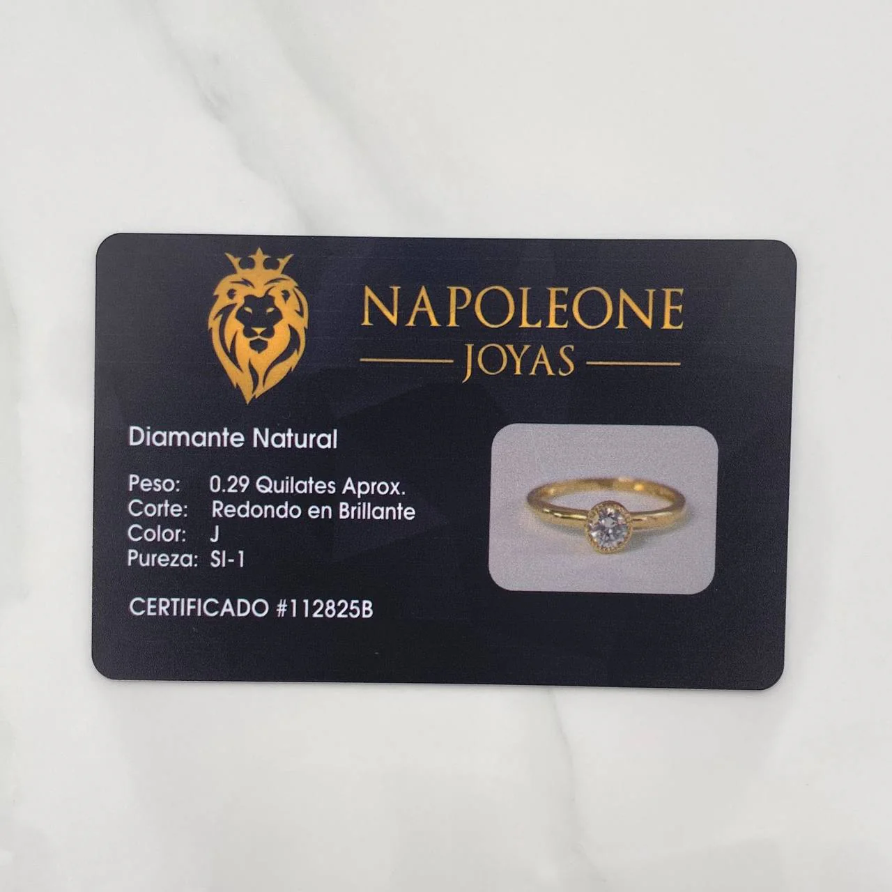 Anillo Solitario Diamantes 29Pts 1.6 g / T6 1/4 Oro Amarillo 18K - Image 5