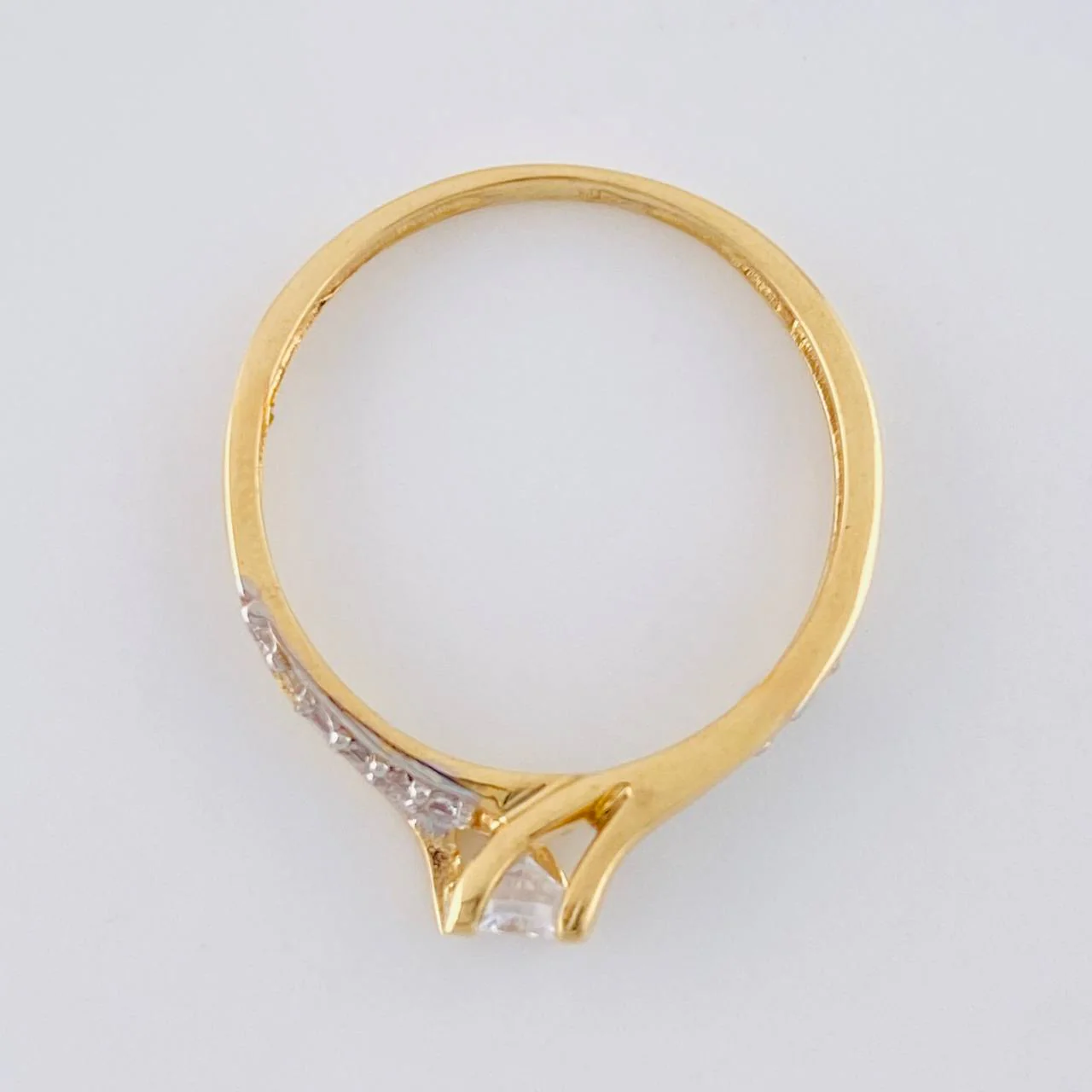 Anillo Solitario Doble Esplendor 2.05 g / T6 1/4 Oro Amarillo 18K - Image 2