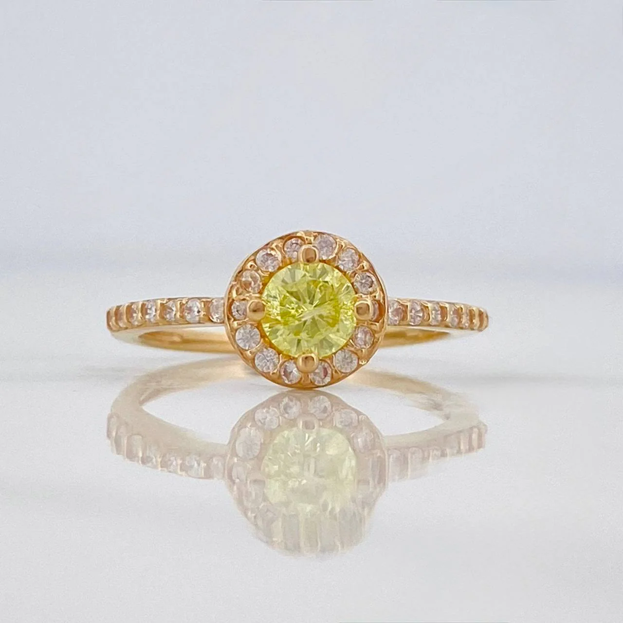 Anillo Flor Churumbela 2.45 g / T7 Oro Amarillo 18K