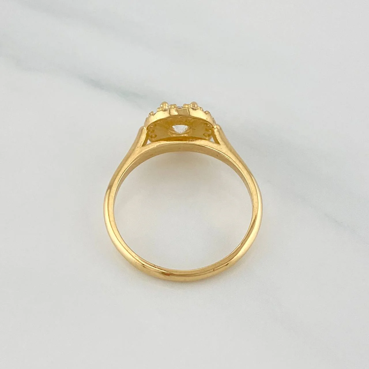 Anillo Solitario Halo 3.5 g / T6 3/4 Oro Amarillo 18K - Image 4