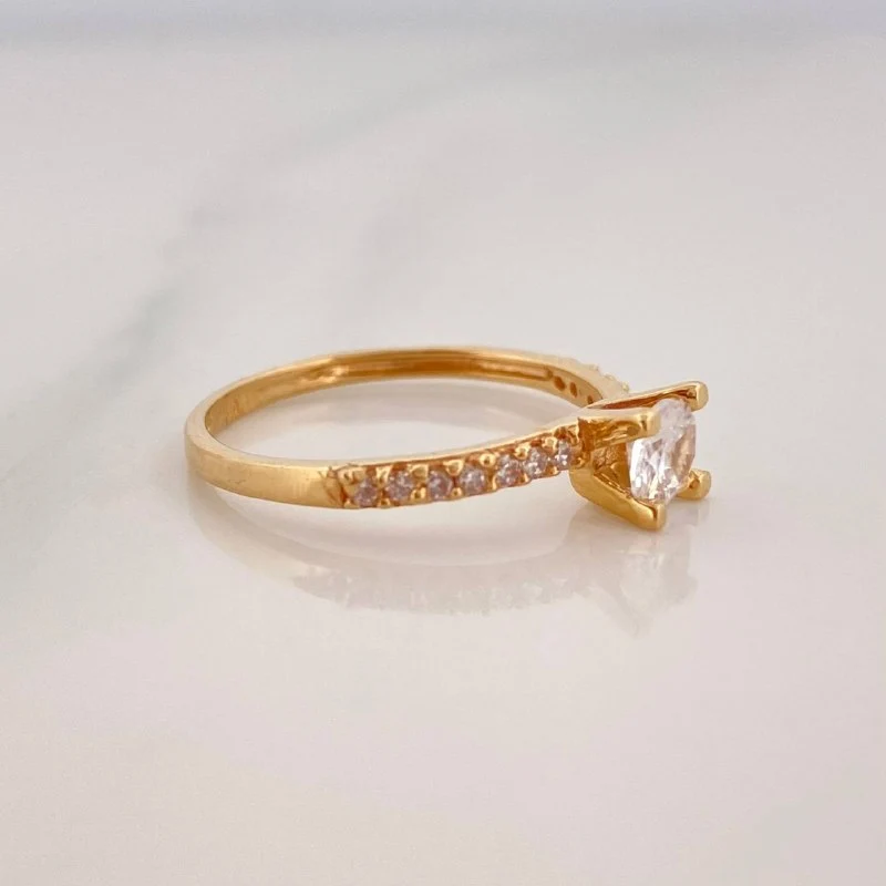 Anillo Solitario Linea Invertida 1.75 g / T6 1/4 Oro Amarillo 18K - Image 3