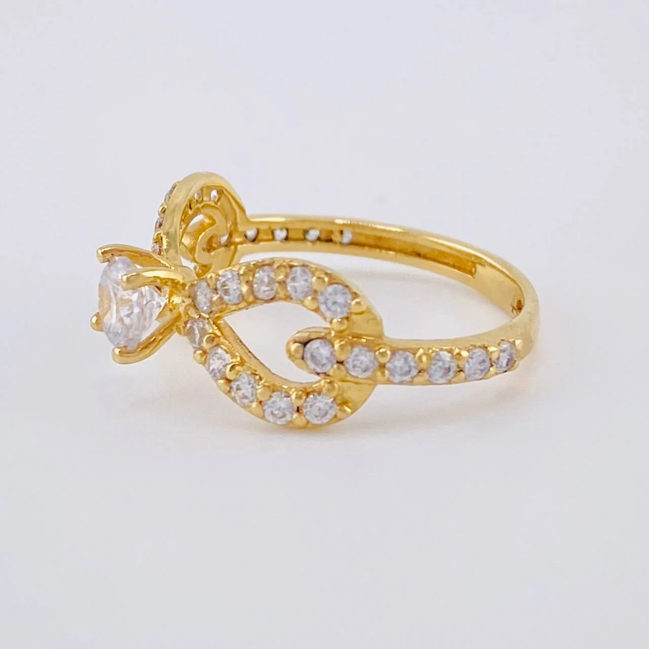 Anillo Solitario Moño 2.15 g / T4 1/2 Oro Amarillo 18K - Image 2