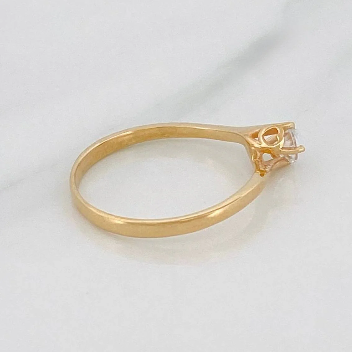 Anillo Solitario Ola 1.75 g / T7 1/4 Oro Amarillo 18K - Image 4