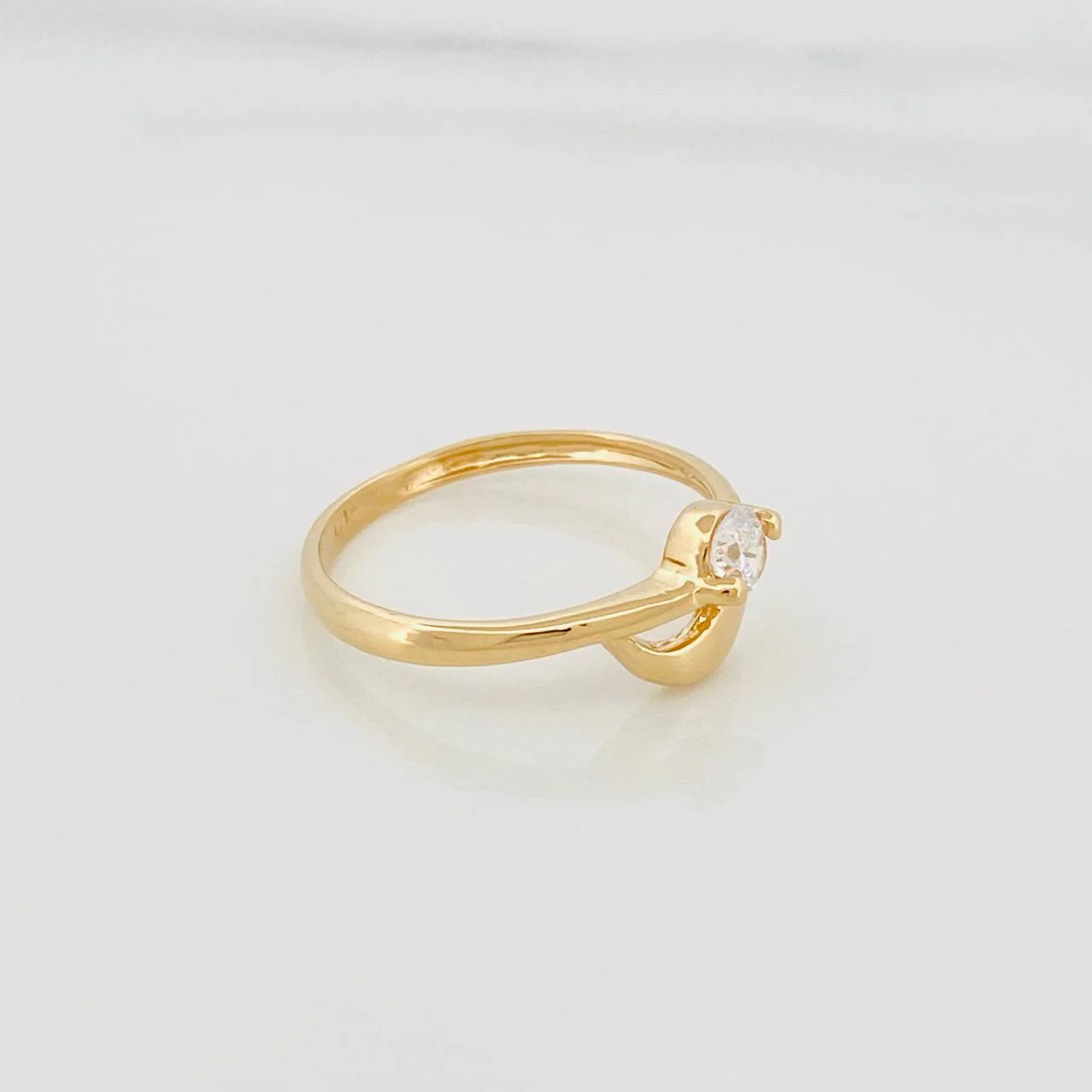 Anillo Solitario Ola 1.9 g / T7 Oro Amarillo 18K - Image 3