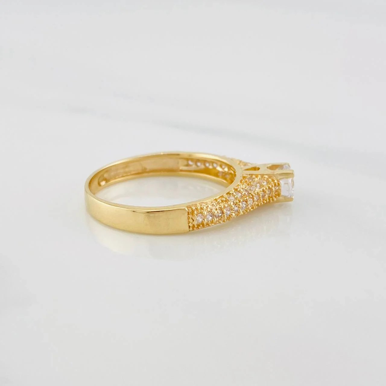 Anillo Solitario Tupido 3g / T6 3/4 Oro Amarillo 18K - Image 4