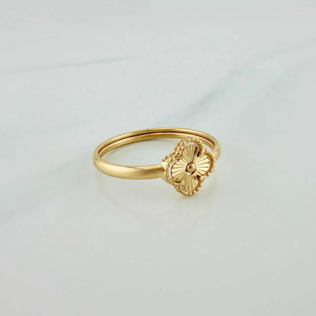 Anillo Trebol 1gr / T5 3/4 / Oro Amarillo 18K & - Image 4