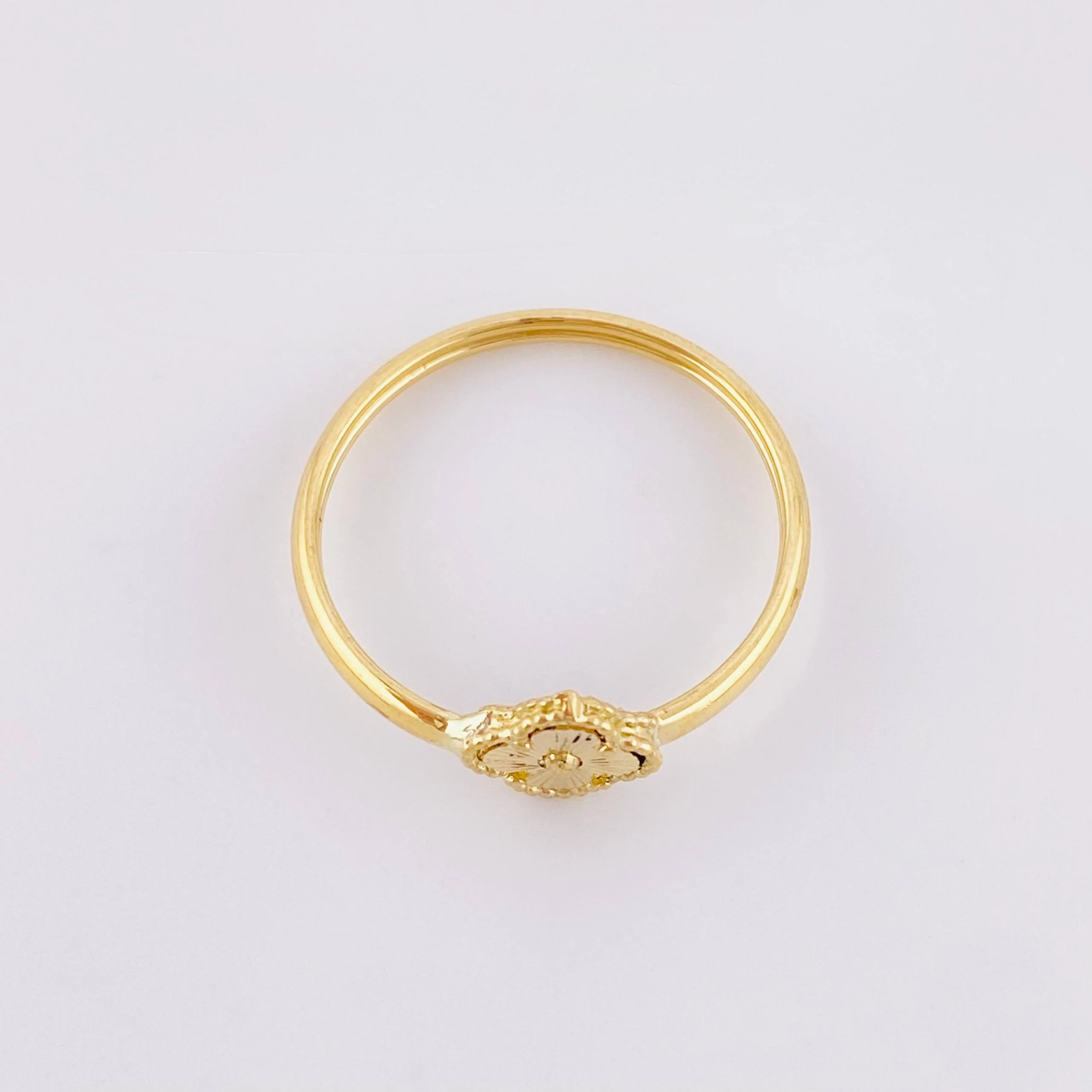Anillo Trebol Diamantado 1.1gr / T8 1/4 / Oro Amarillo Nac.Esp. 18K © - Image 3