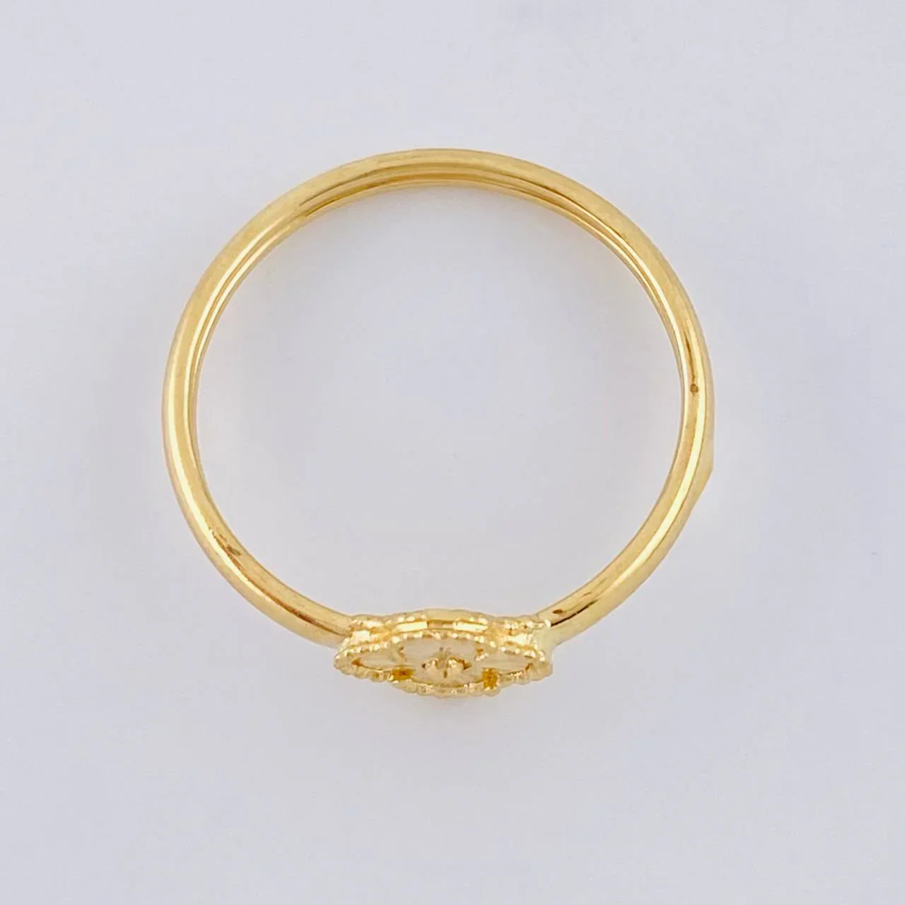 Anillo Trebol Diamantado 1 g / T6 3/4 Oro Amarillo 18K - Image 3