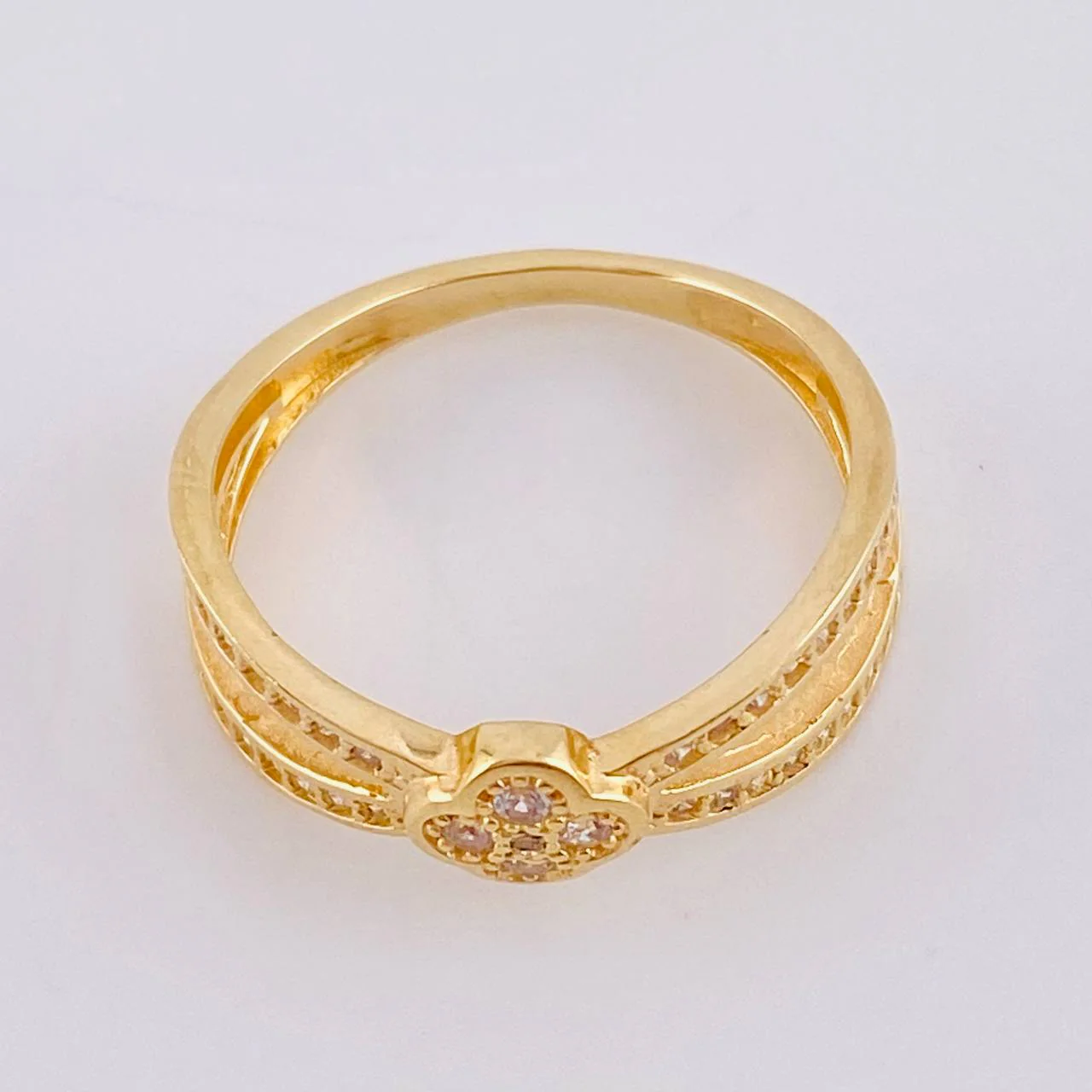 Anillo Trebol Liston Infinito 2.95 g / T7 1/4 Oro Amarillo 18K - Image 3