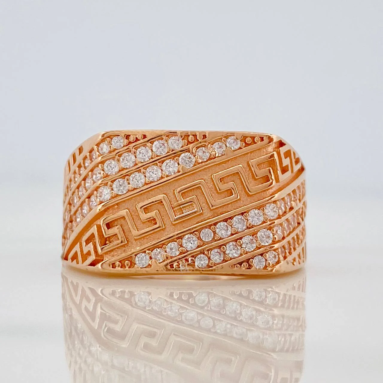 Anillo Tribal 4.85gr / T8 1/4 / Oro Rosa 18K $